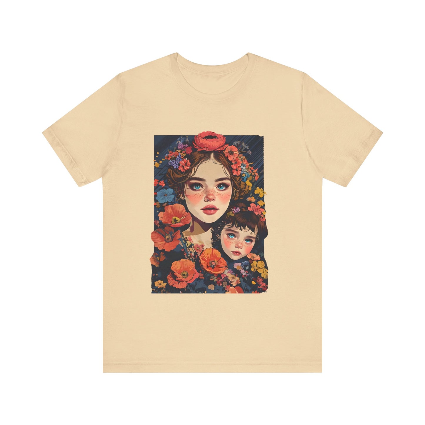 Floral Art Unisex Jersey Tee - Mothers and Daughters Design