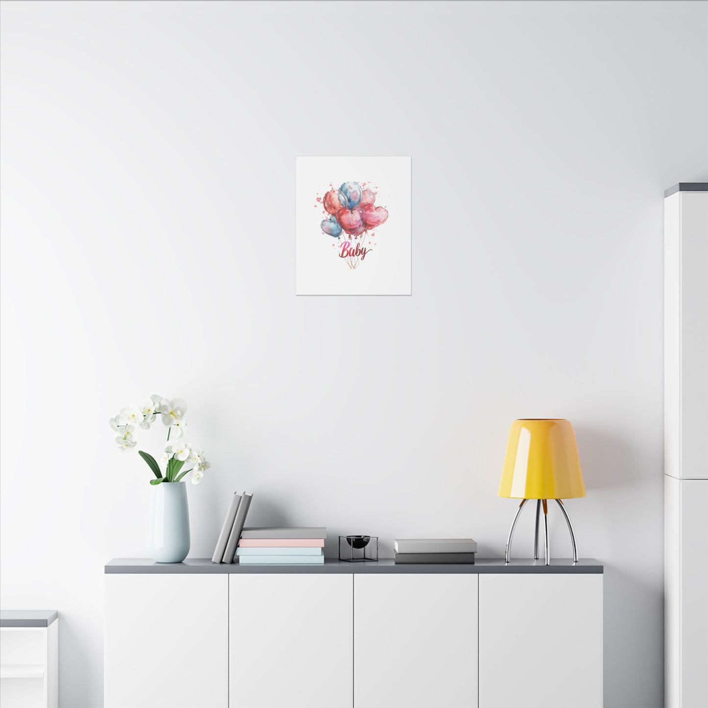 Baby Balloon Canvas Art - Colorful Nursery Decor