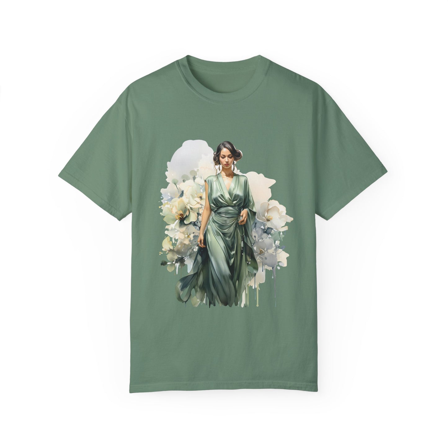 Floral Elegance Unisex Garment-Dyed T-Shirt - Stylish Spring Fashion