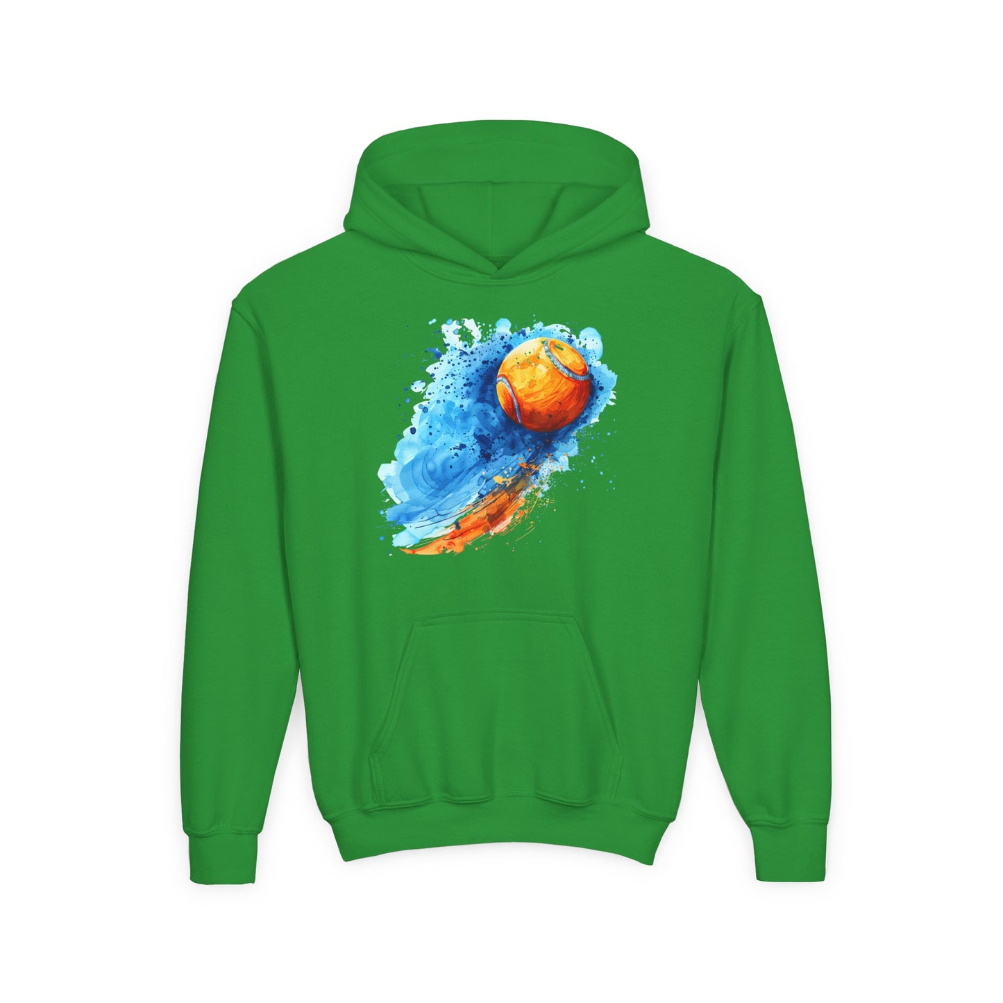 Youth Tennis Splash Hoodie - Colorful Sports Sweatshirt for Young Athletes