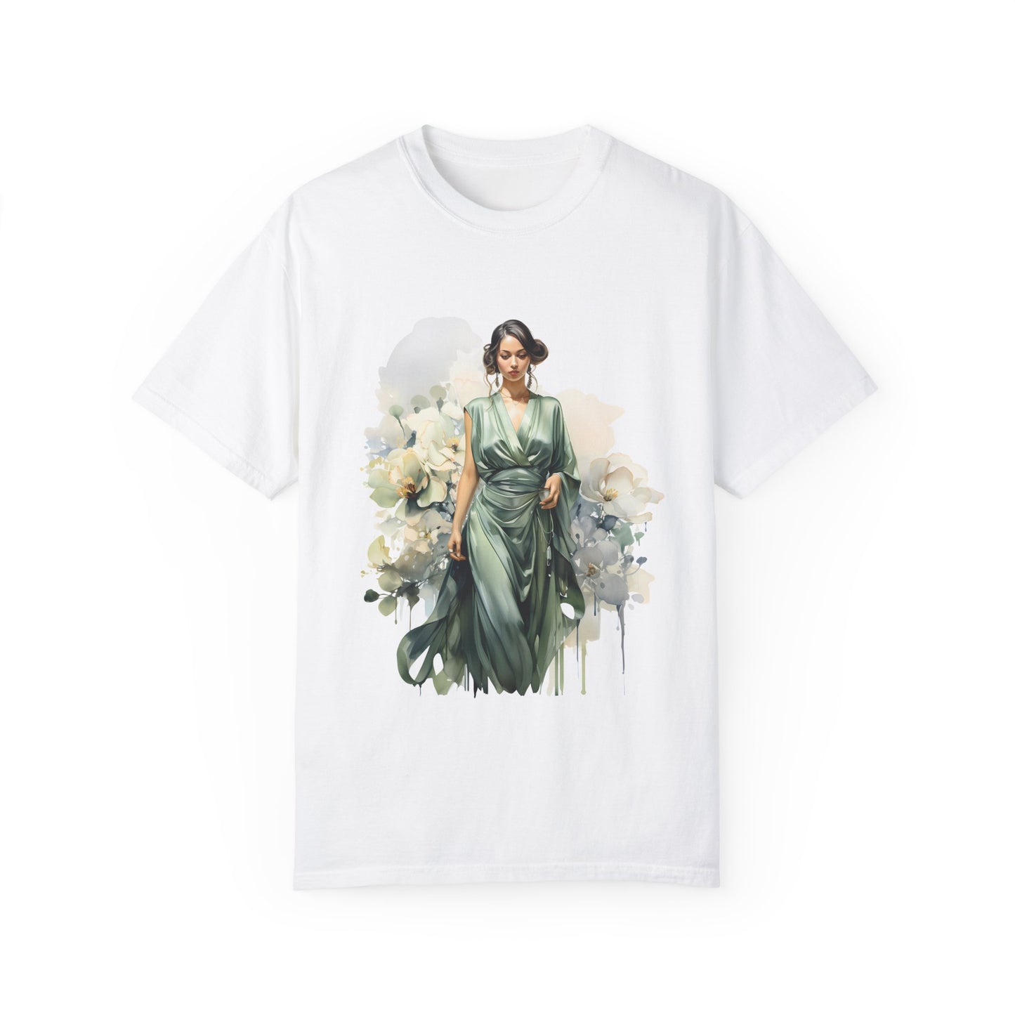 Floral Elegance Unisex Garment-Dyed T-Shirt - Stylish Spring Fashion