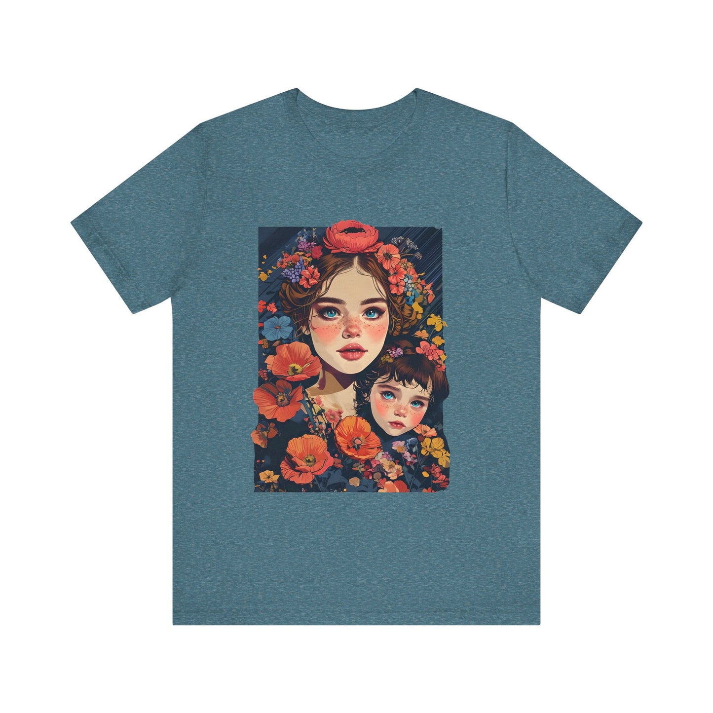 Floral Art Unisex Jersey Tee - Mothers and Daughters Design