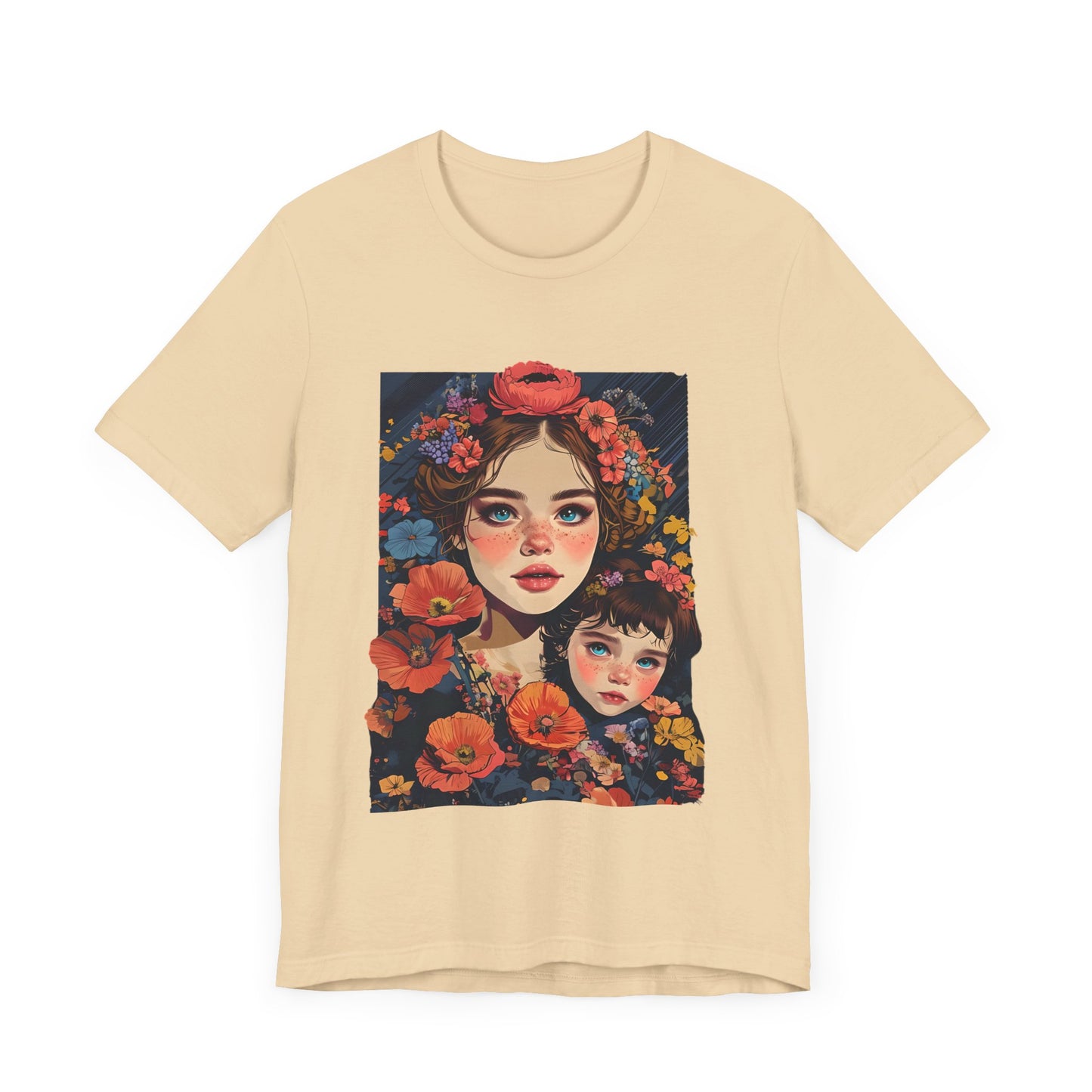 Floral Art Unisex Jersey Tee - Mothers and Daughters Design