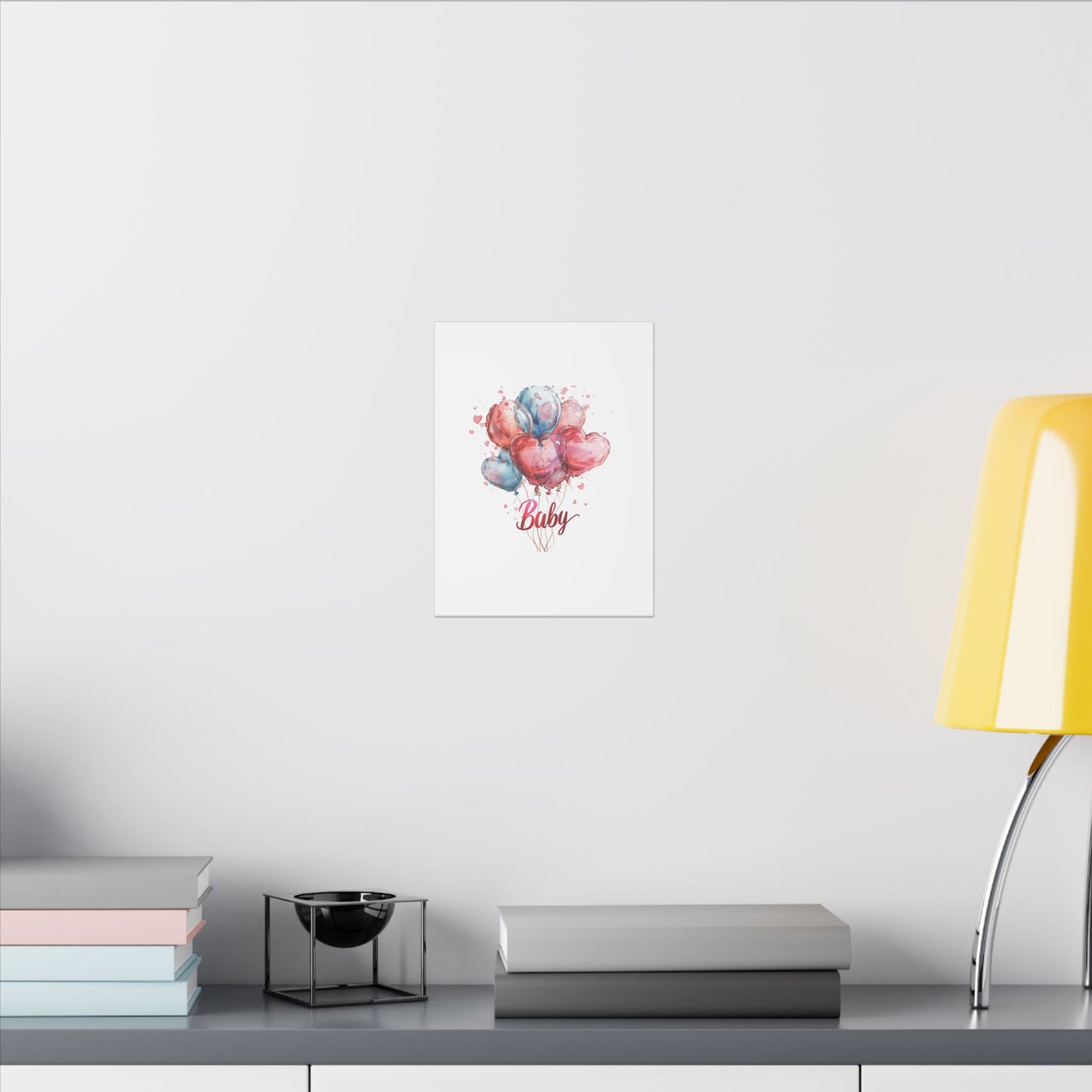 Baby Balloon Canvas Art - Colorful Nursery Decor