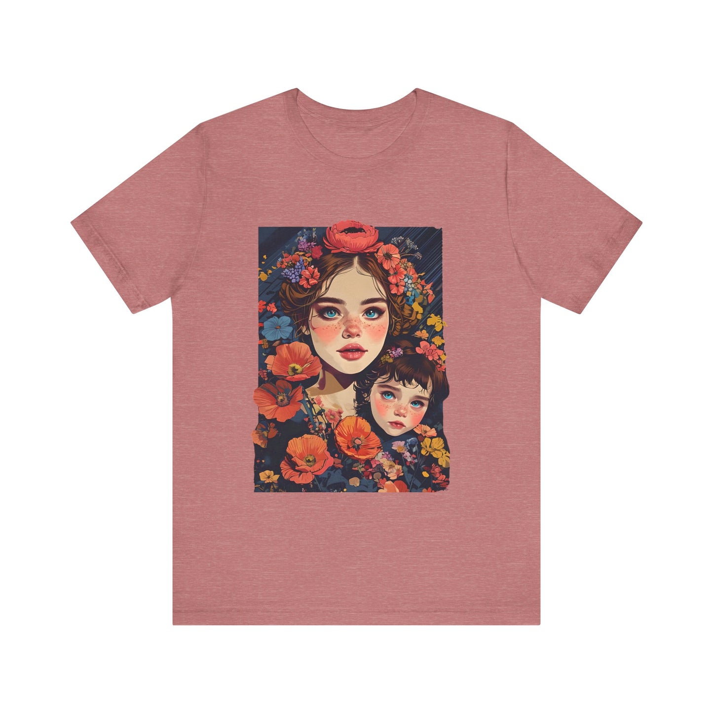 Floral Art Unisex Jersey Tee - Mothers and Daughters Design