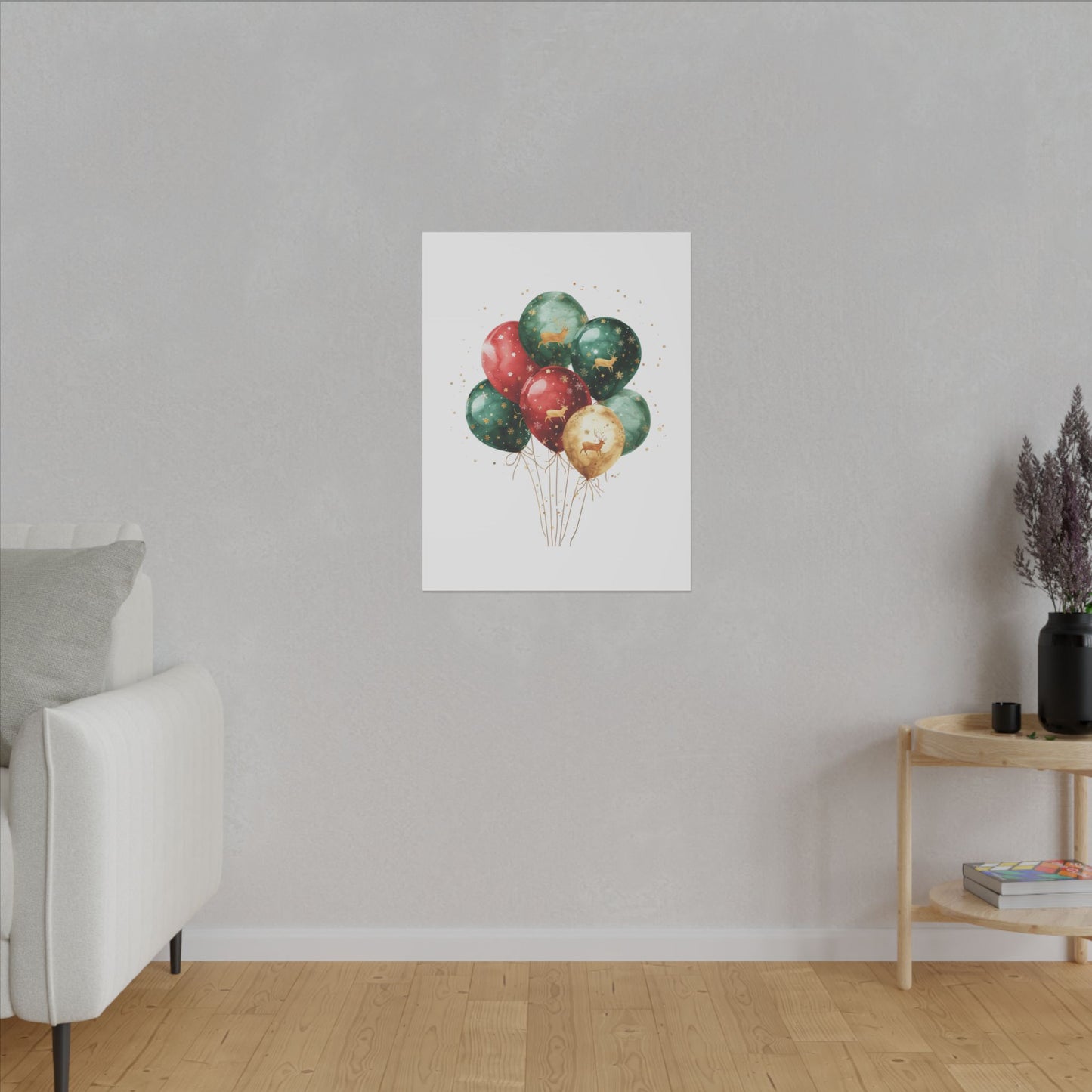 Festive Balloon Canvas Art - Holiday Decor