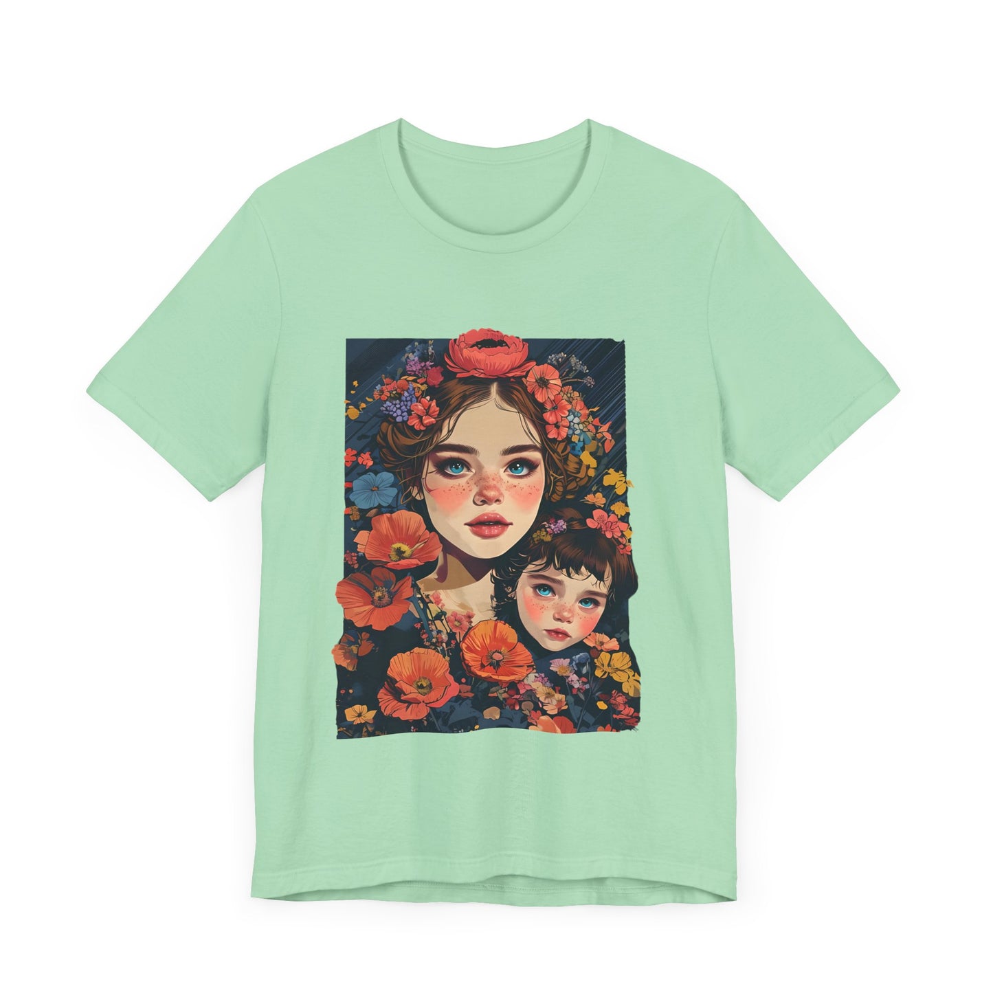 Floral Art Unisex Jersey Tee - Mothers and Daughters Design