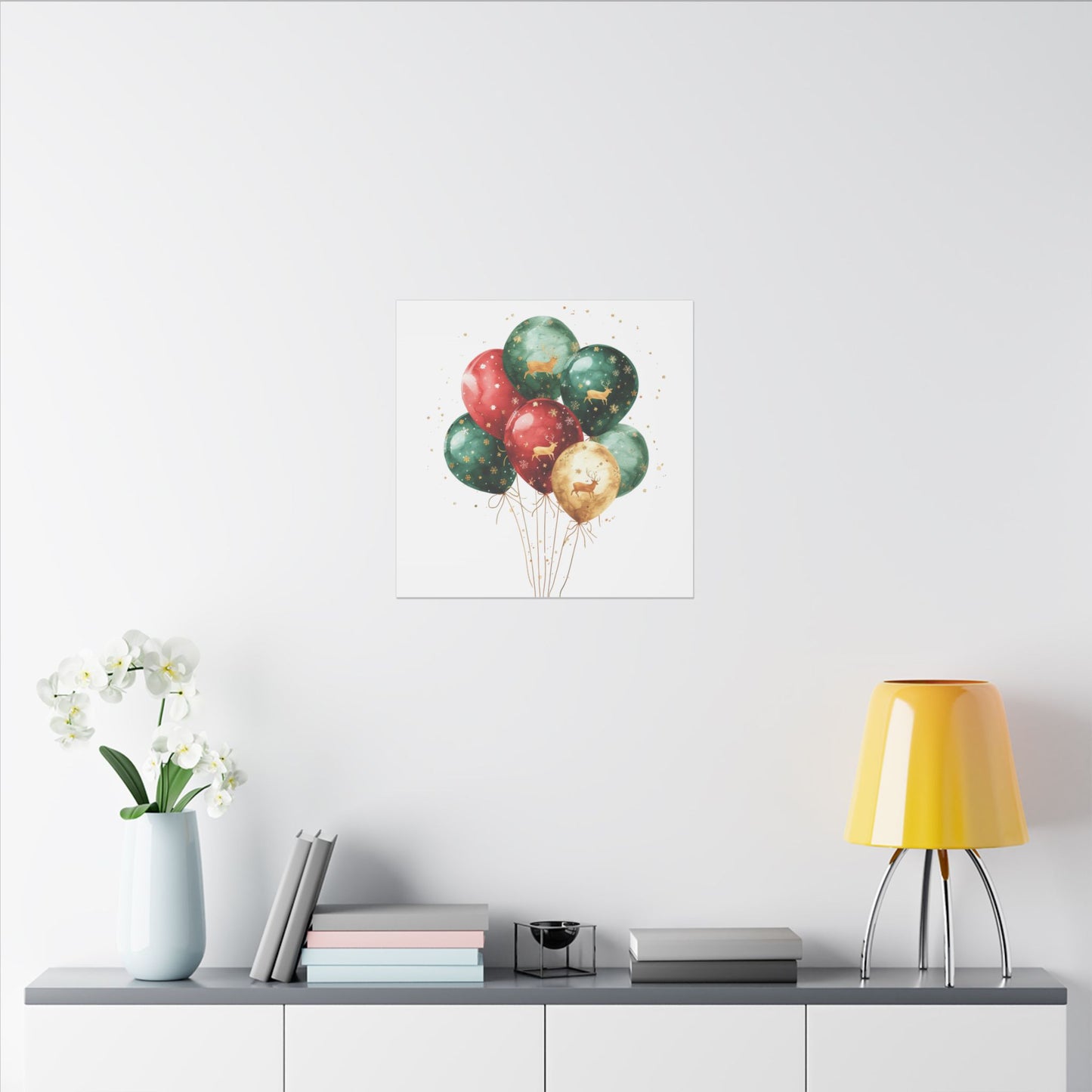 Festive Balloon Canvas Art - Holiday Decor