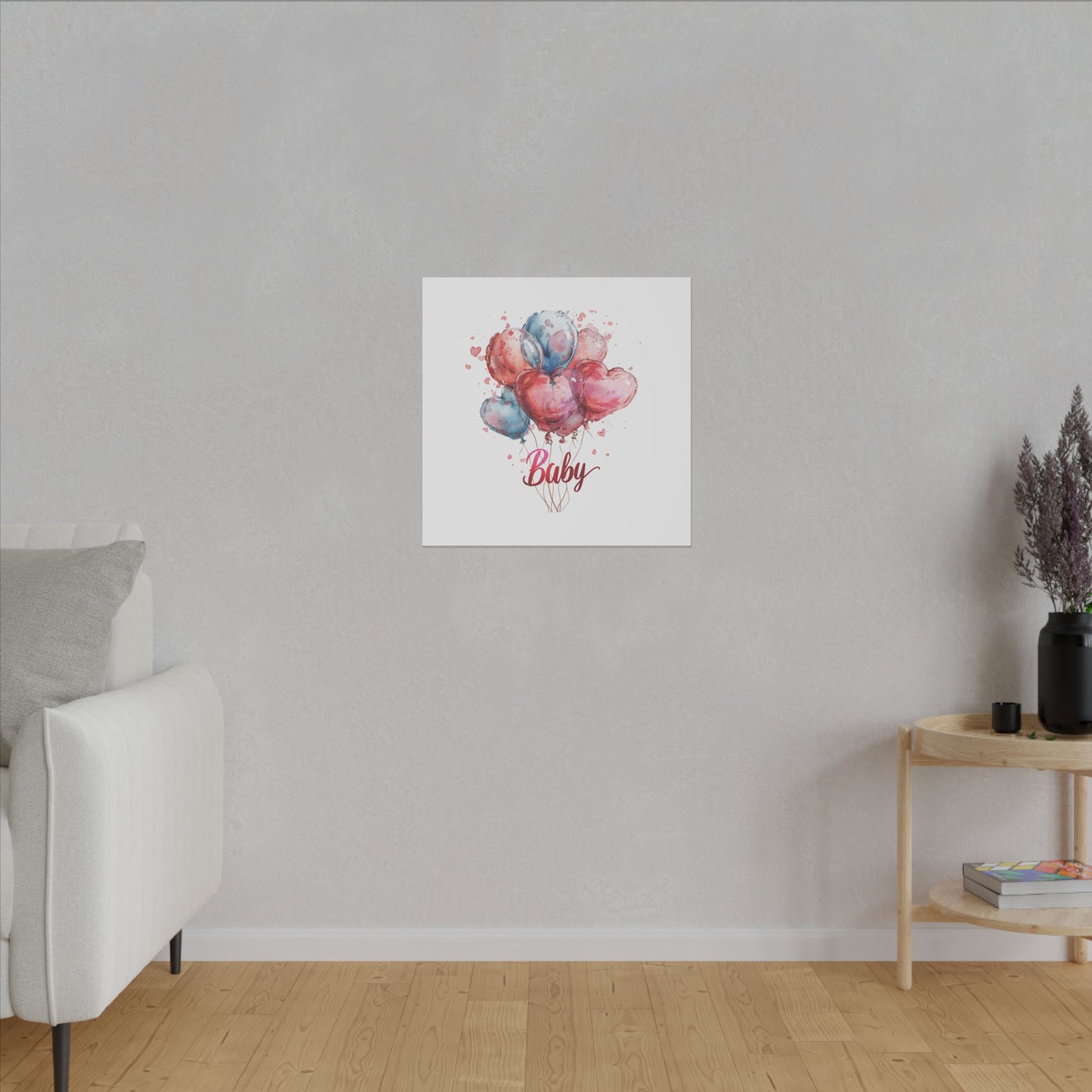 Baby Balloon Canvas Art - Colorful Nursery Decor