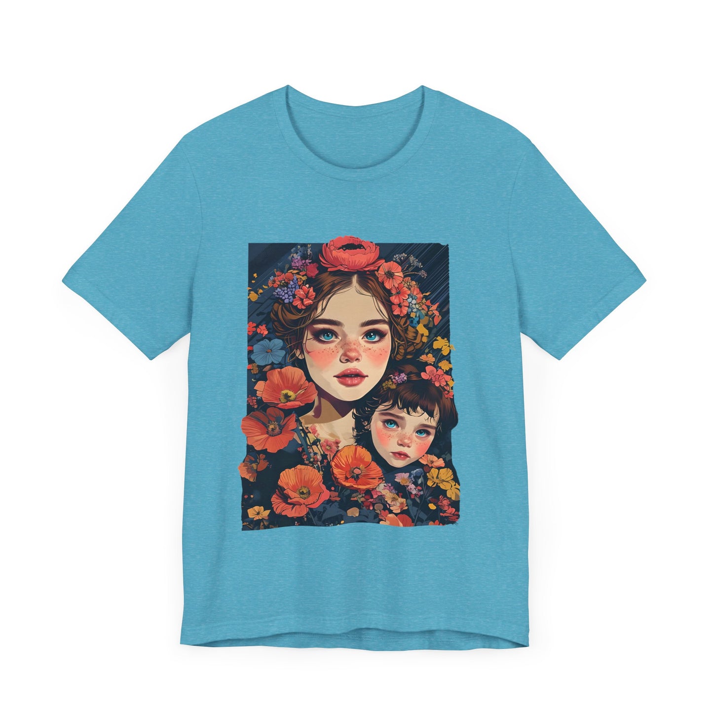 Floral Art Unisex Jersey Tee - Mothers and Daughters Design