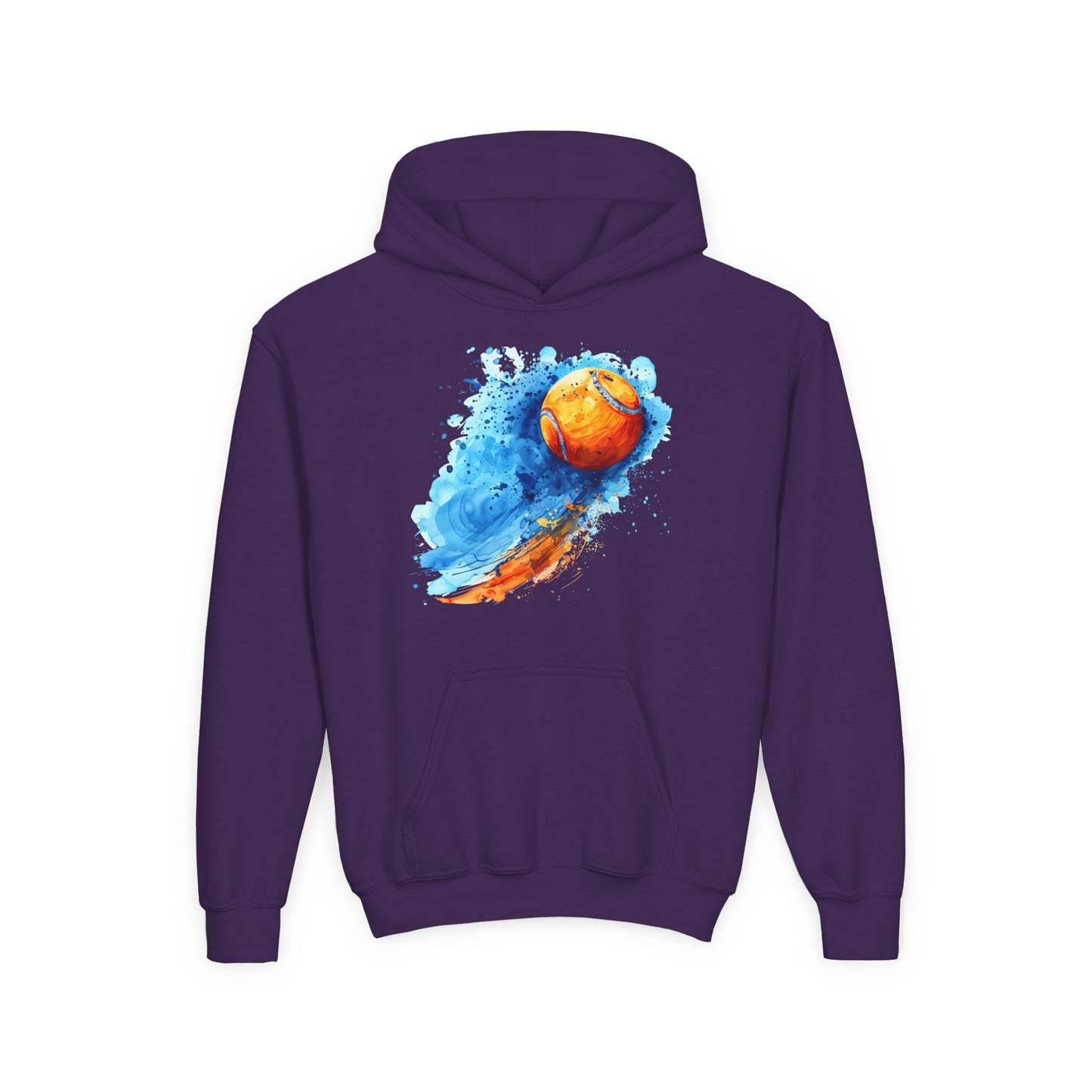 Youth Tennis Splash Hoodie - Colorful Sports Sweatshirt for Young Athletes