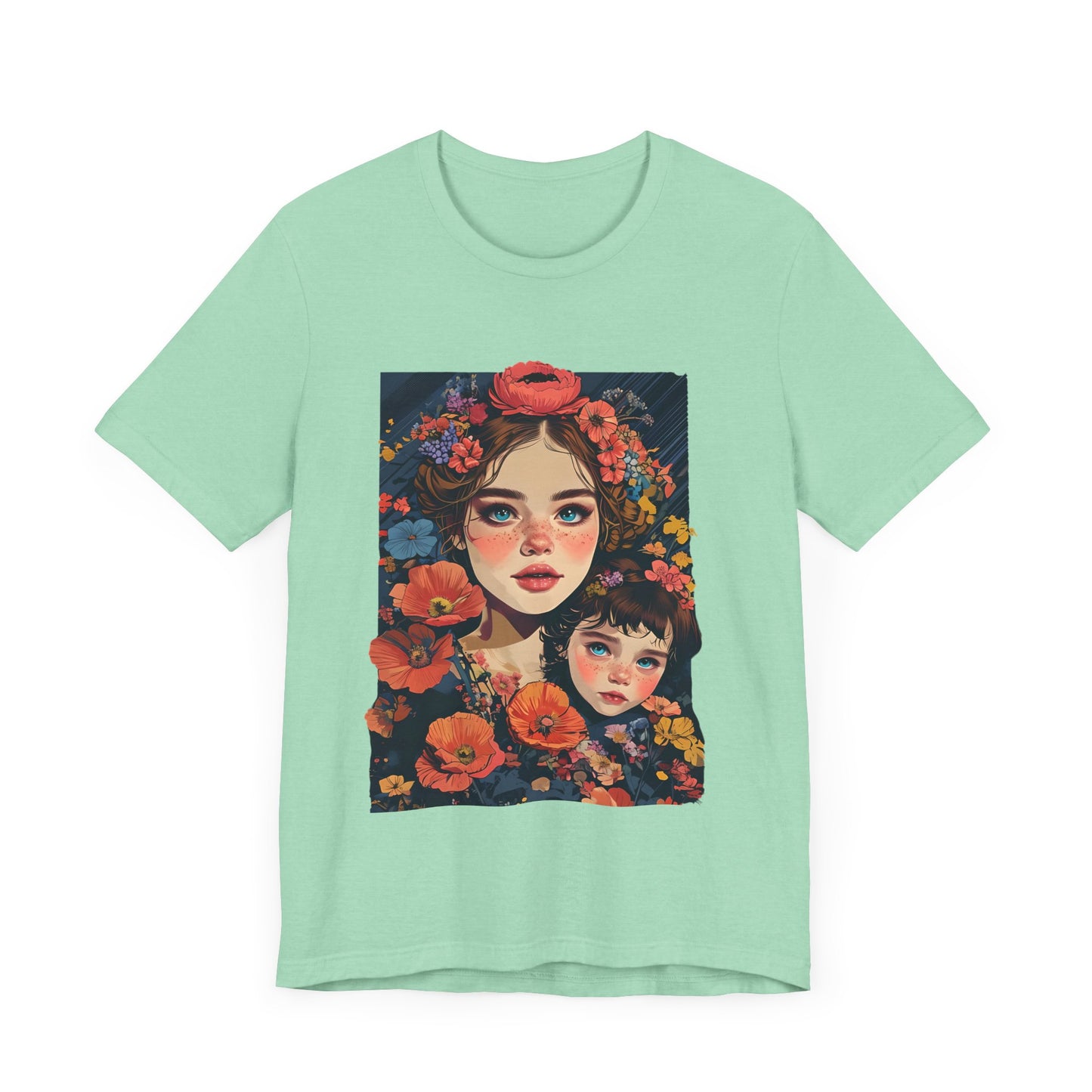Floral Art Unisex Jersey Tee - Mothers and Daughters Design