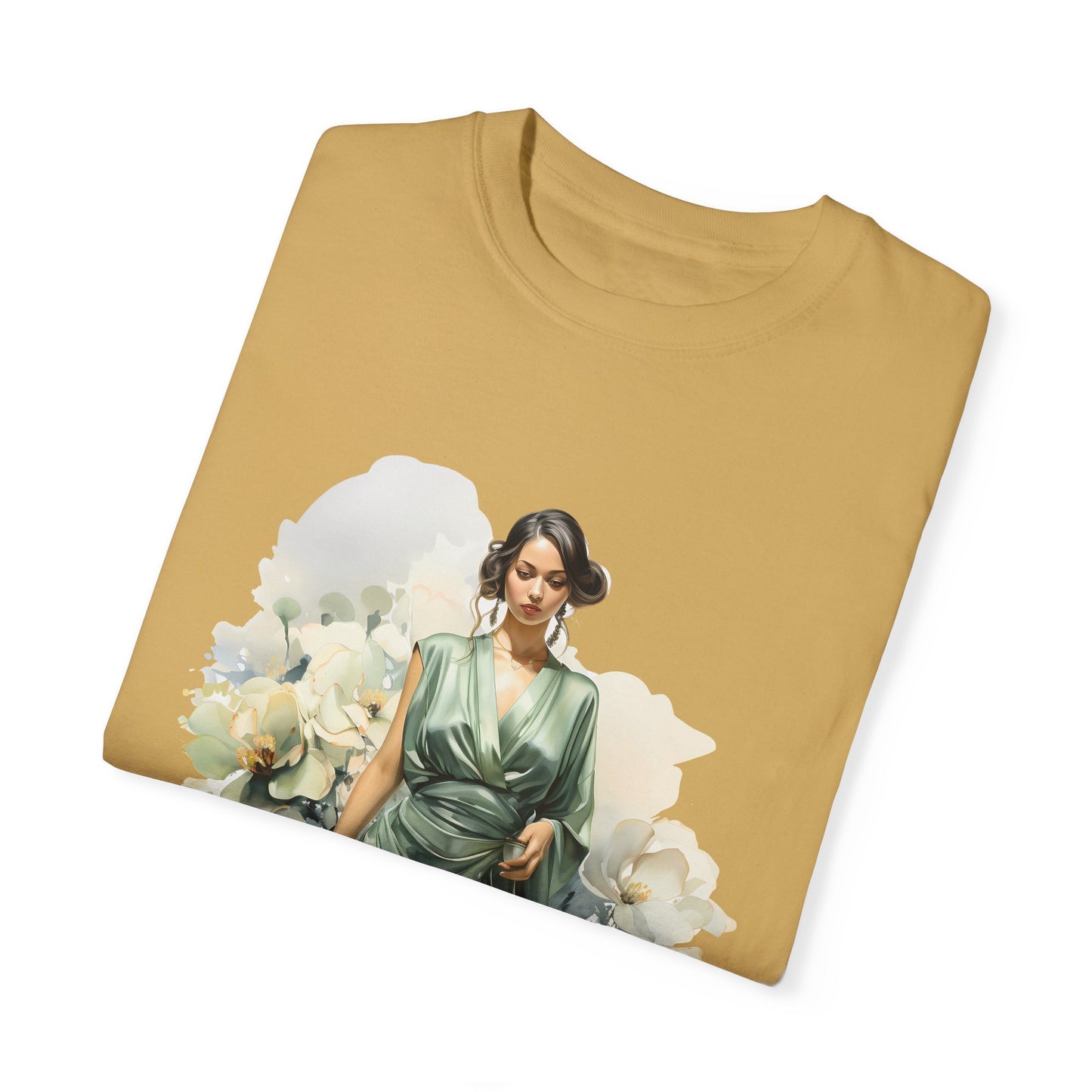 Floral Elegance Unisex Garment-Dyed T-Shirt - Stylish Spring Fashion