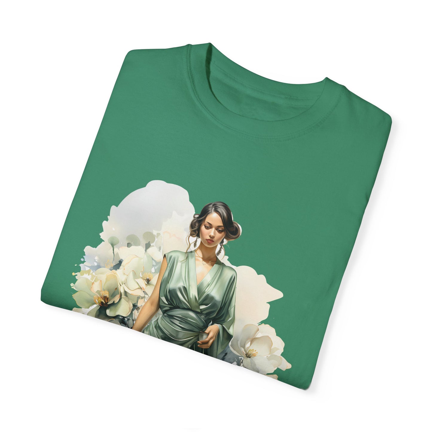 Floral Elegance Unisex Garment-Dyed T-Shirt - Stylish Spring Fashion