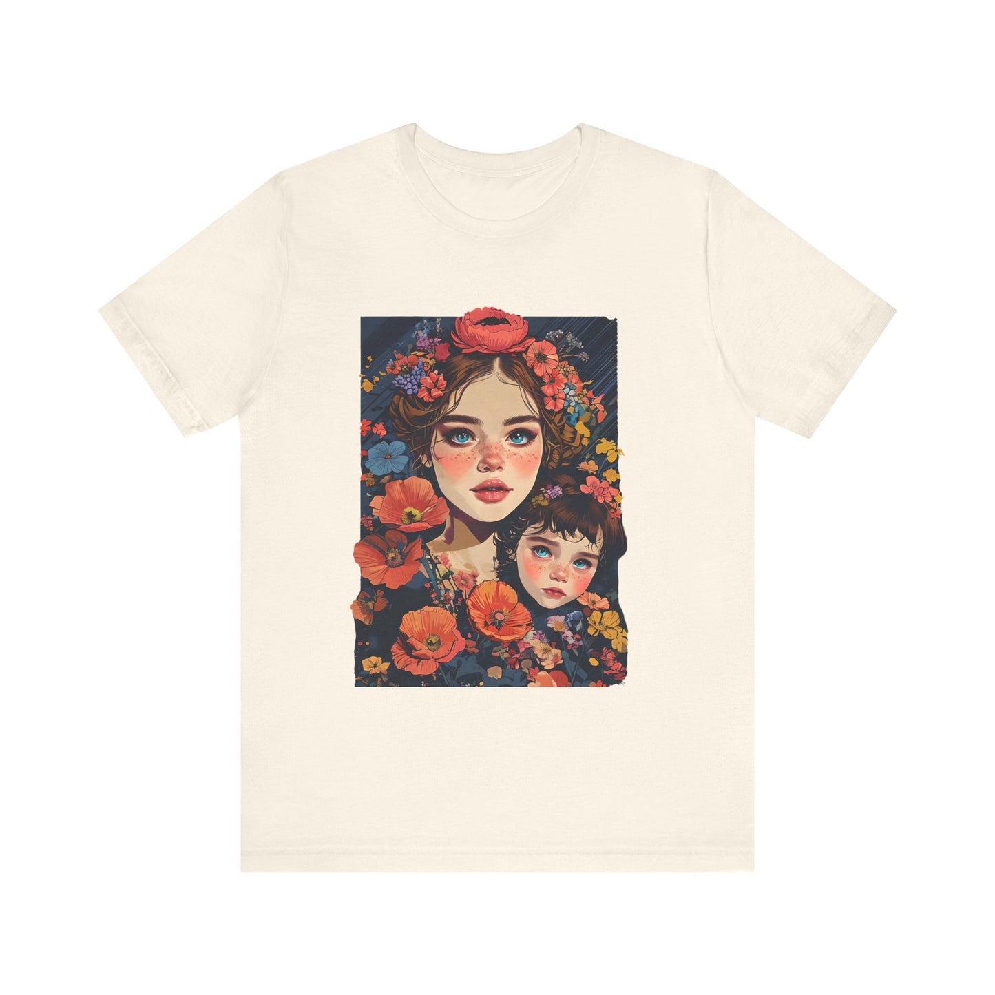 Floral Art Unisex Jersey Tee - Mothers and Daughters Design