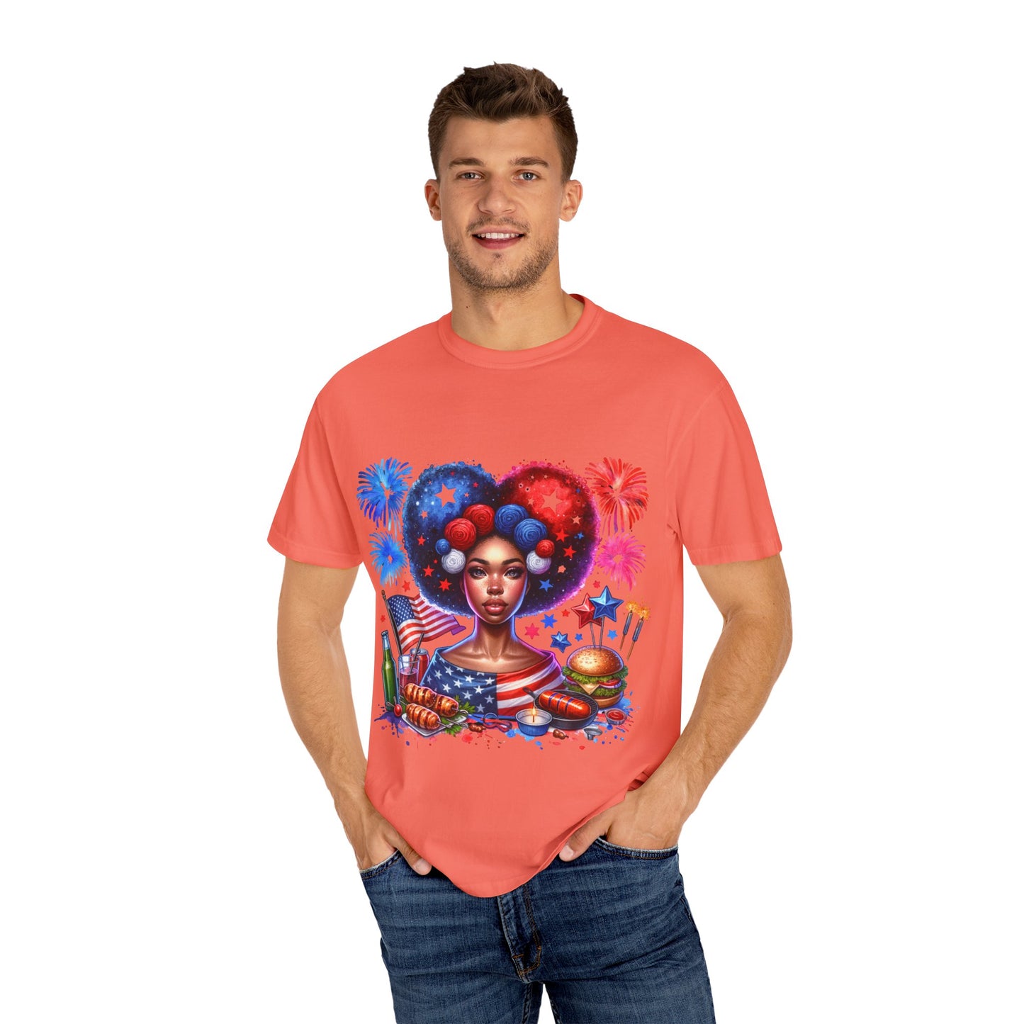 Patriotic Celebration T-Shirt | Unisex Garment-Dyed Tee for Independence Day