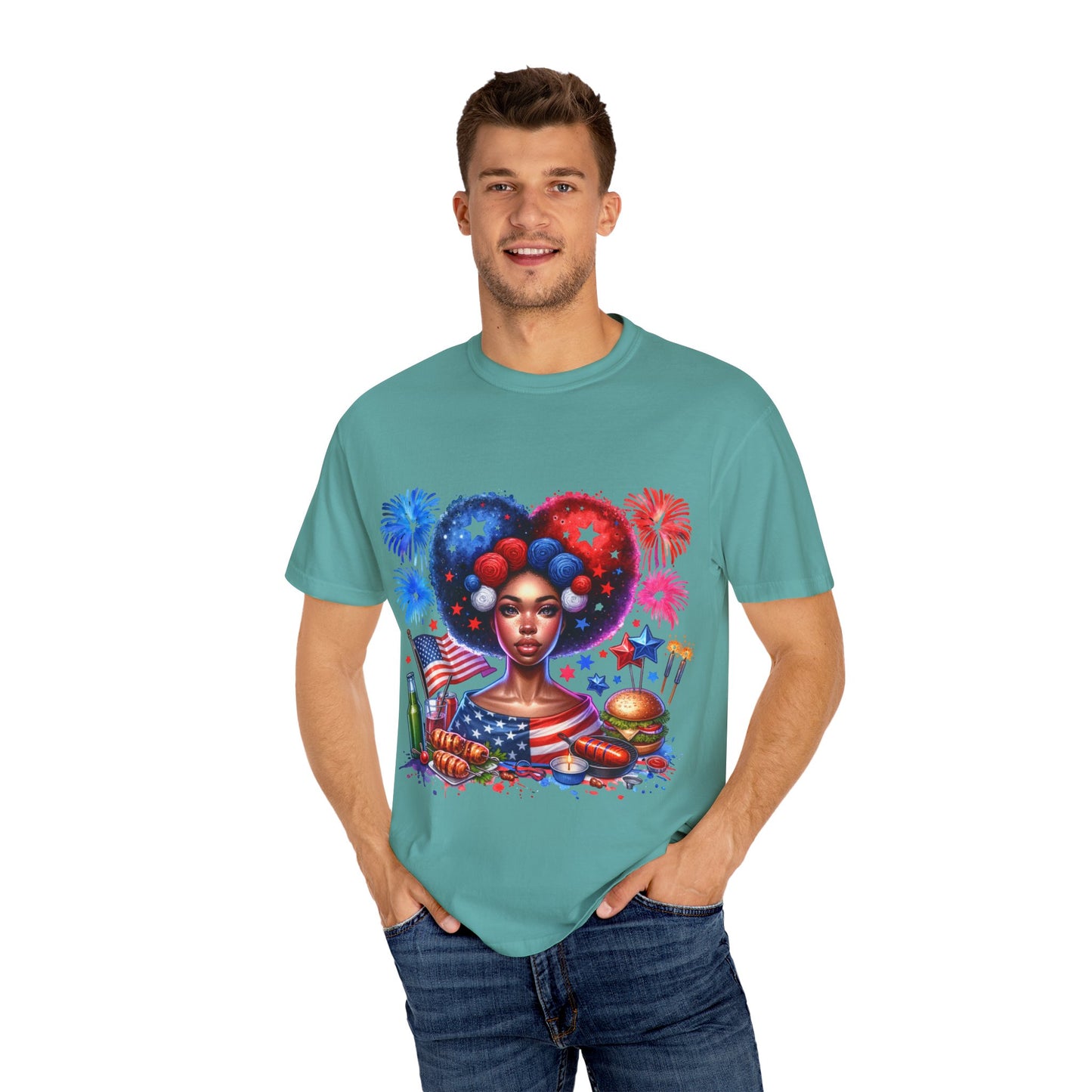 Patriotic Celebration T-Shirt | Unisex Garment-Dyed Tee for Independence Day
