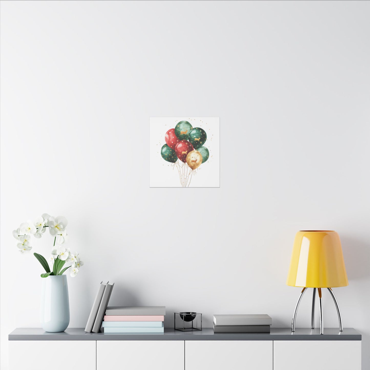 Festive Balloon Canvas Art - Holiday Decor