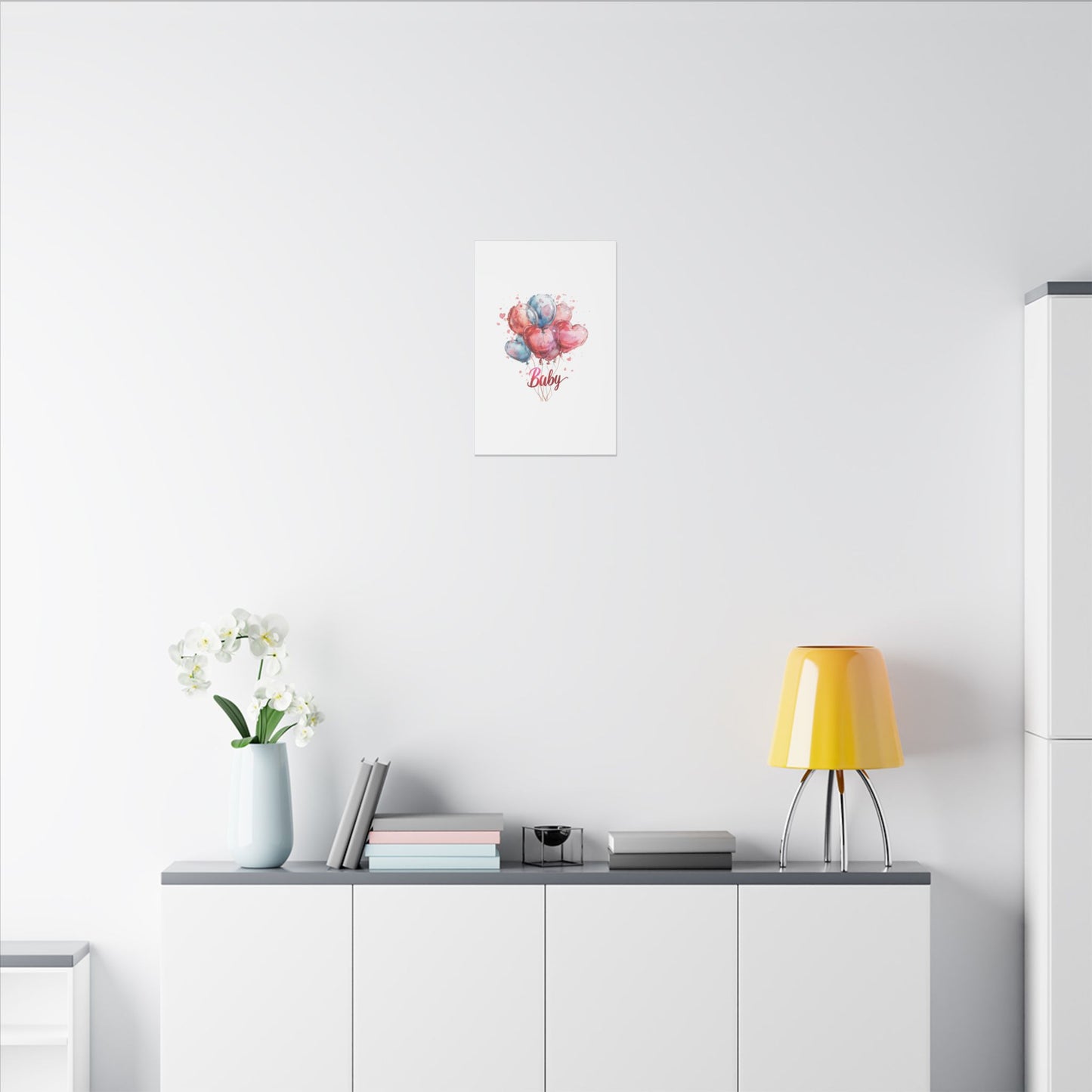 Baby Balloon Canvas Art - Colorful Nursery Decor
