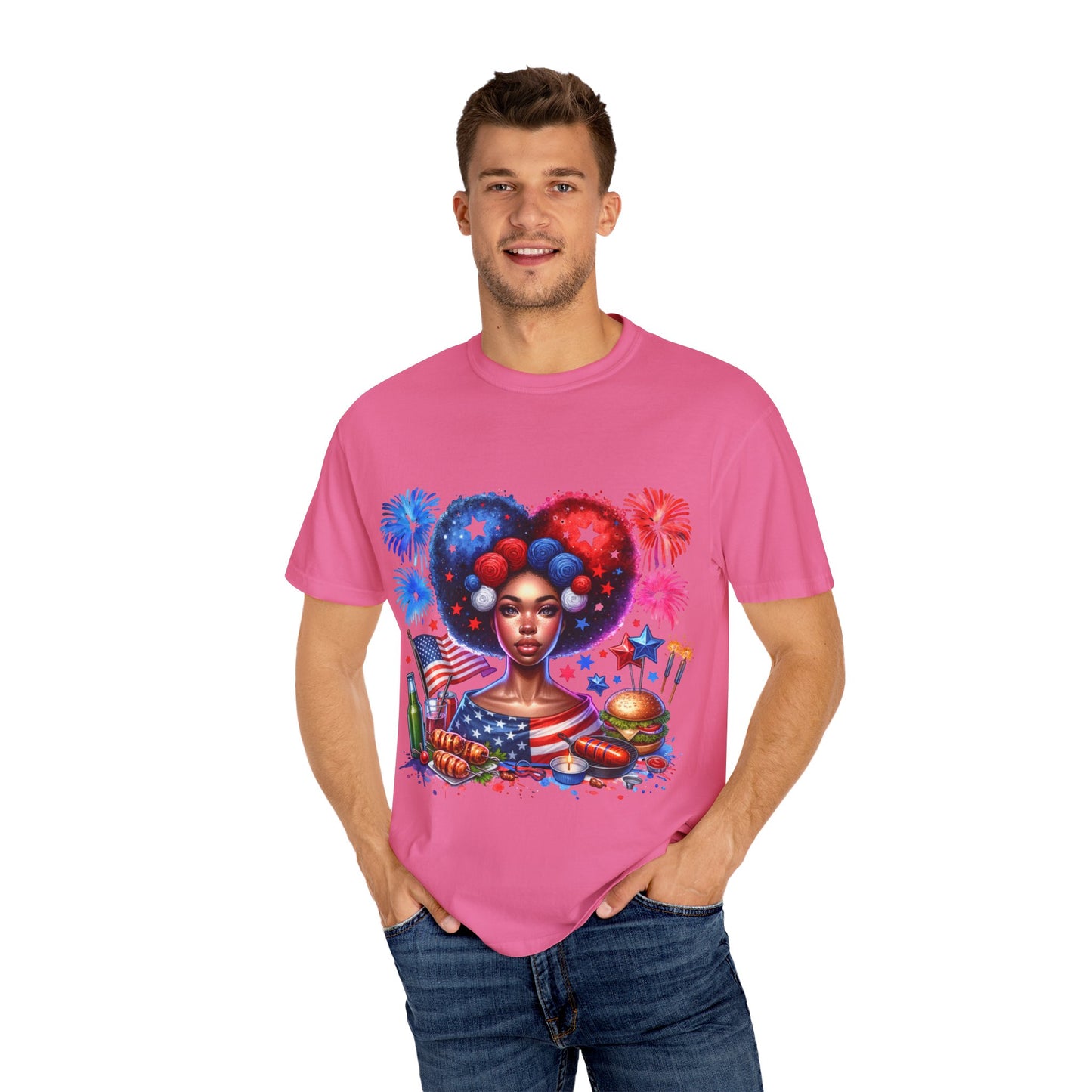 Patriotic Celebration T-Shirt | Unisex Garment-Dyed Tee for Independence Day