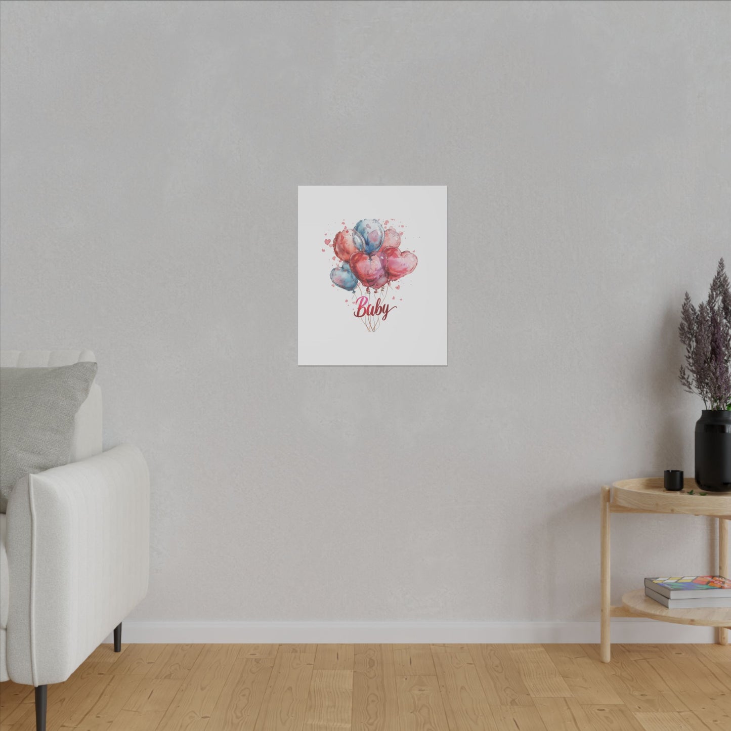 Baby Balloon Canvas Art - Colorful Nursery Decor