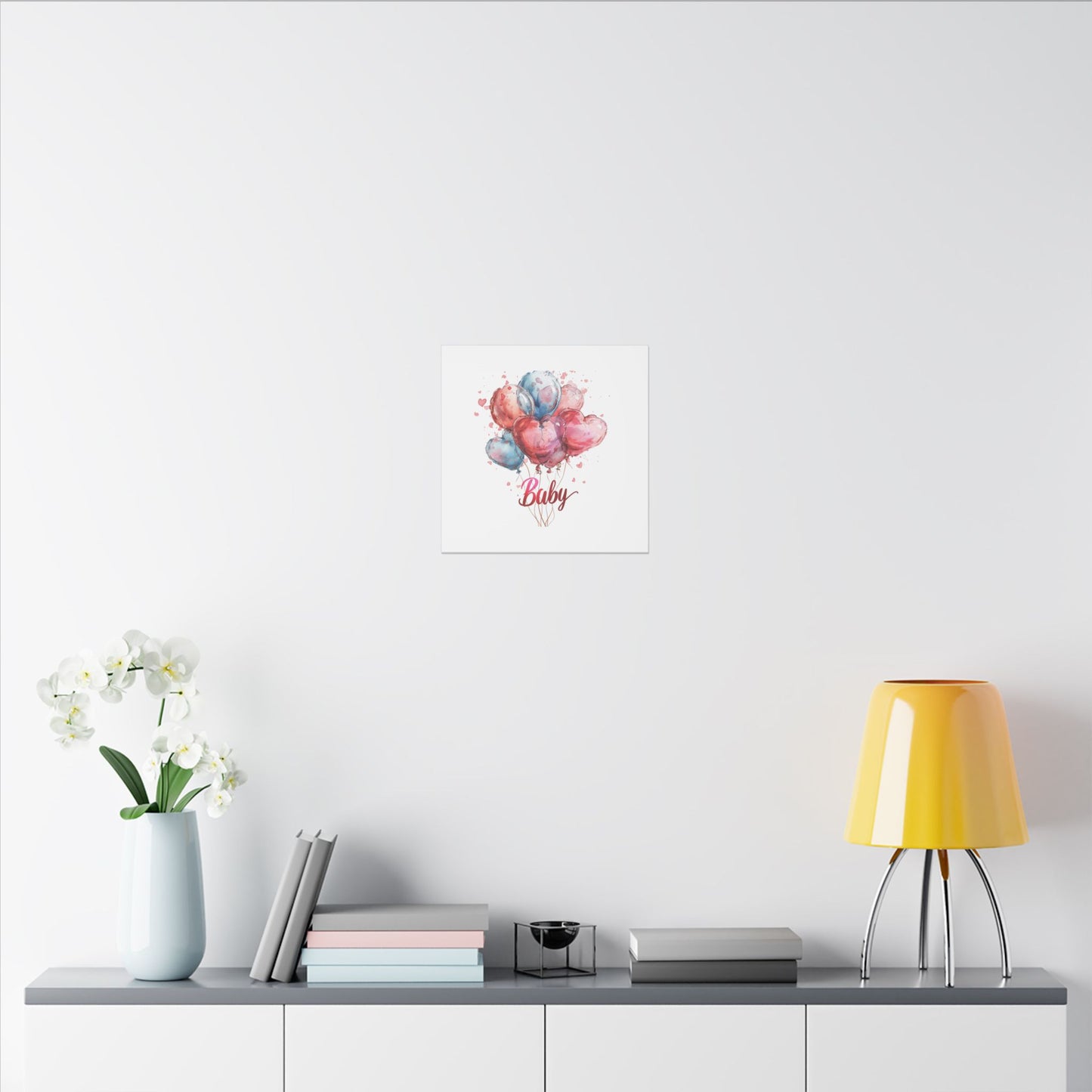 Baby Balloon Canvas Art - Colorful Nursery Decor