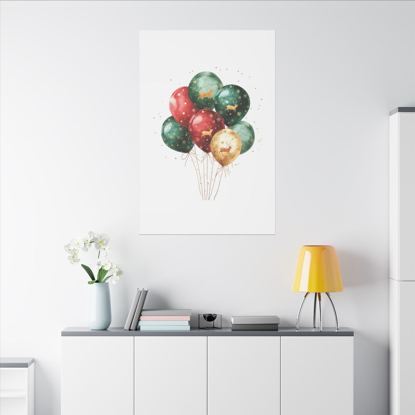 Festive Balloon Canvas Art - Holiday Decor