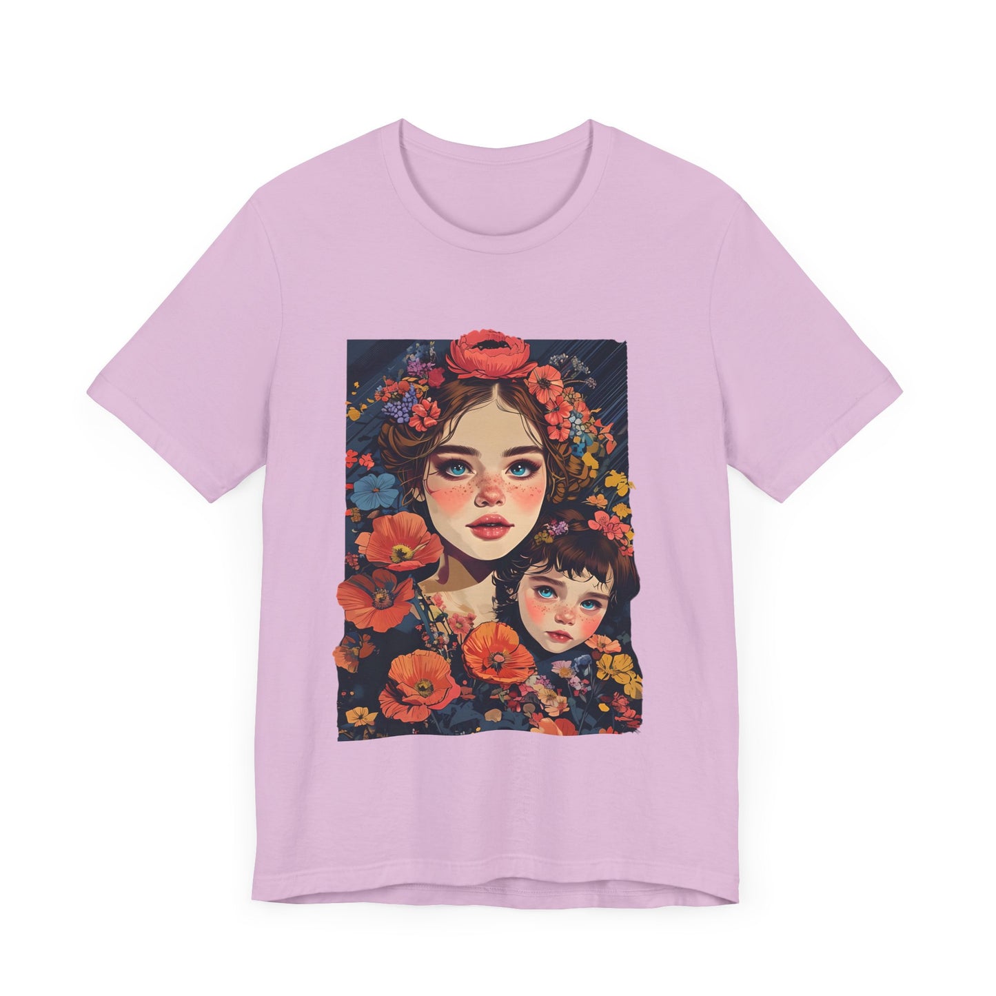 Floral Art Unisex Jersey Tee - Mothers and Daughters Design