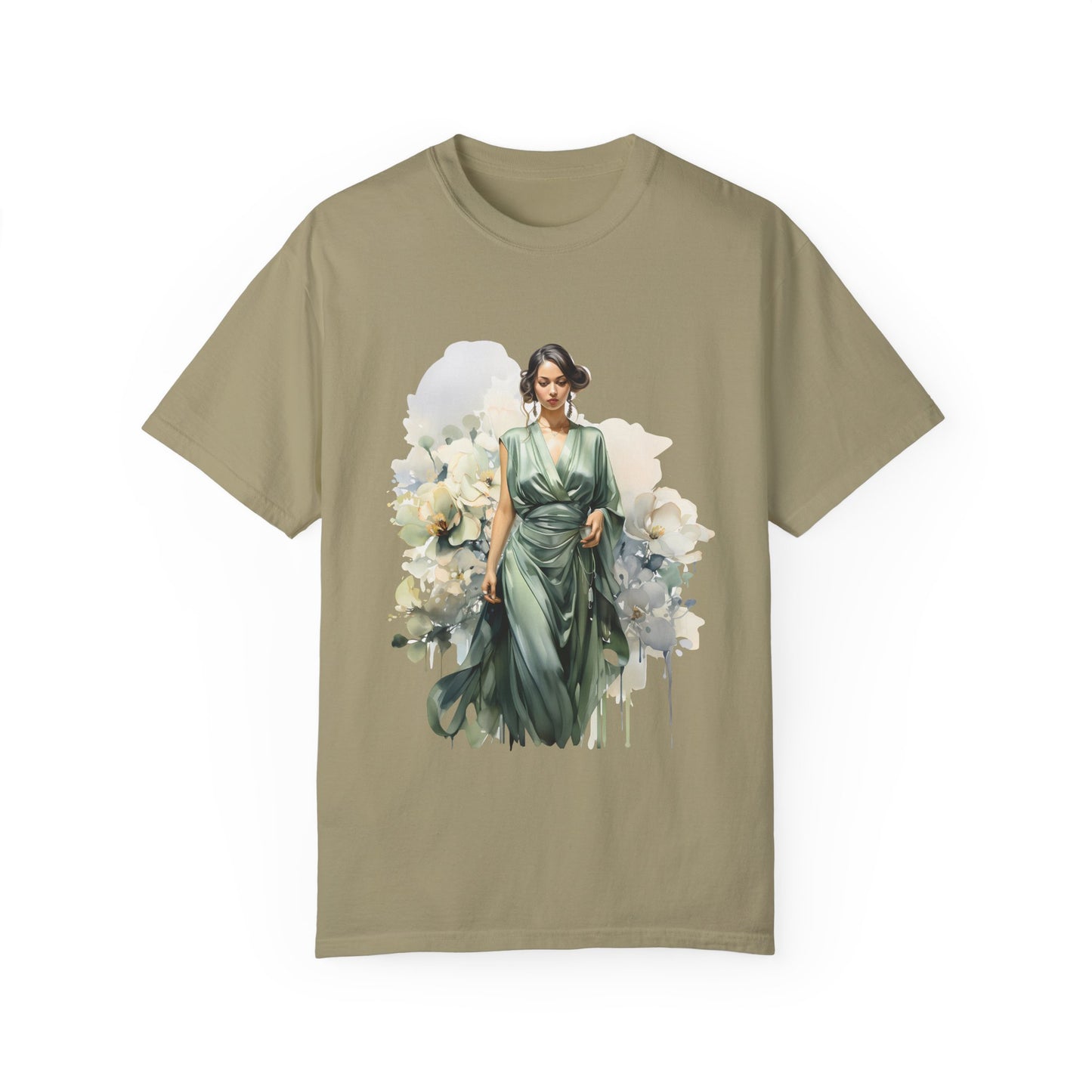 Floral Elegance Unisex Garment-Dyed T-Shirt - Stylish Spring Fashion