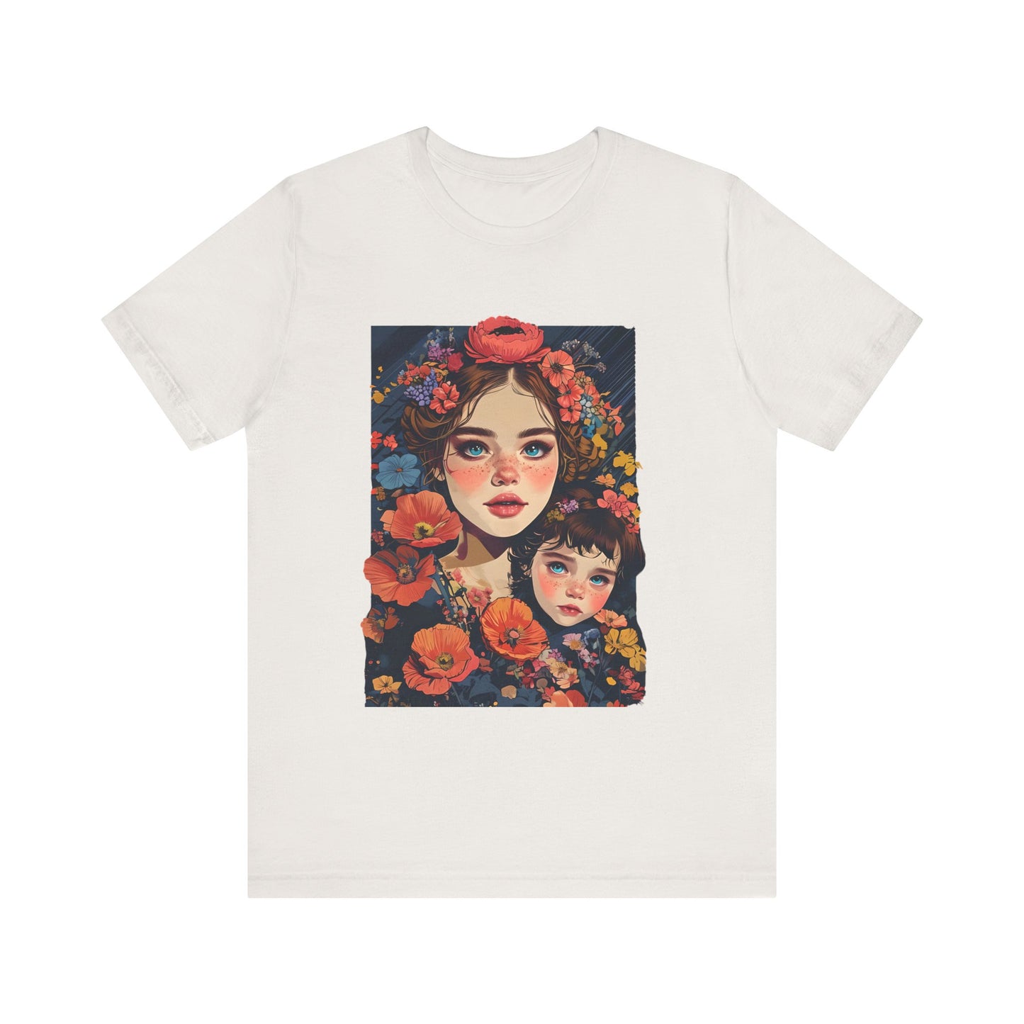 Floral Art Unisex Jersey Tee - Mothers and Daughters Design