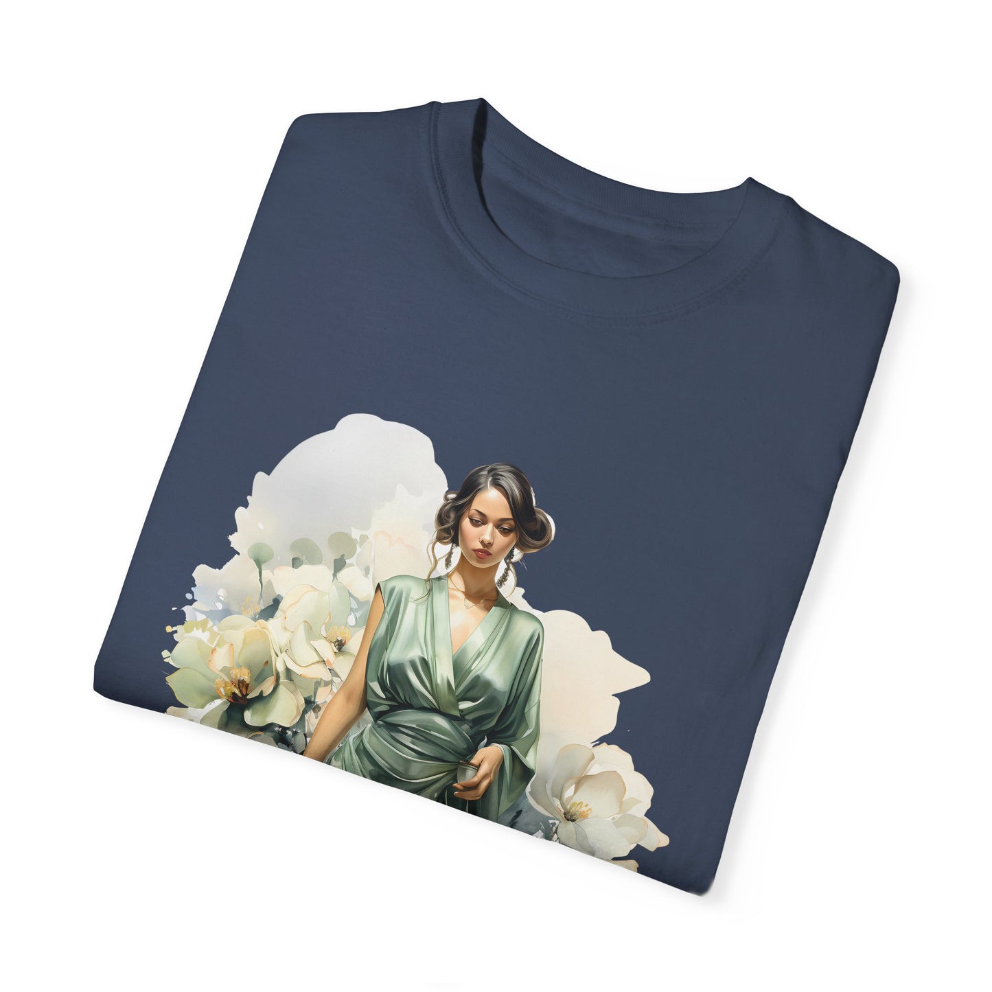 Floral Elegance Unisex Garment-Dyed T-Shirt - Stylish Spring Fashion