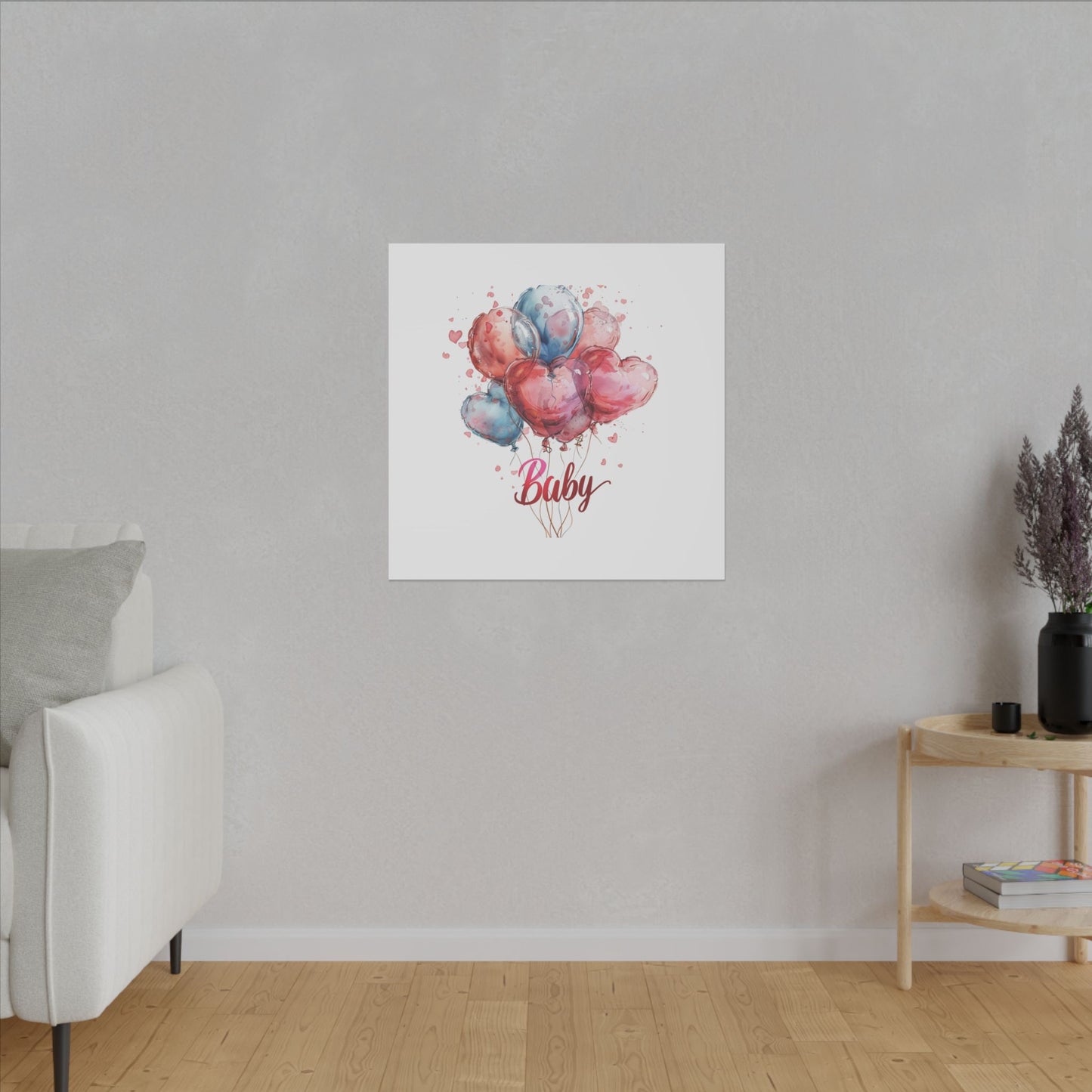 Baby Balloon Canvas Art - Colorful Nursery Decor