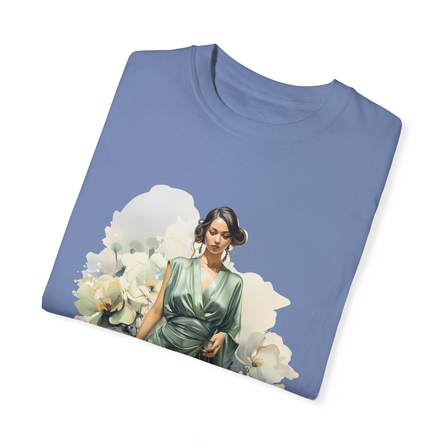 Floral Elegance Unisex Garment-Dyed T-Shirt - Stylish Spring Fashion