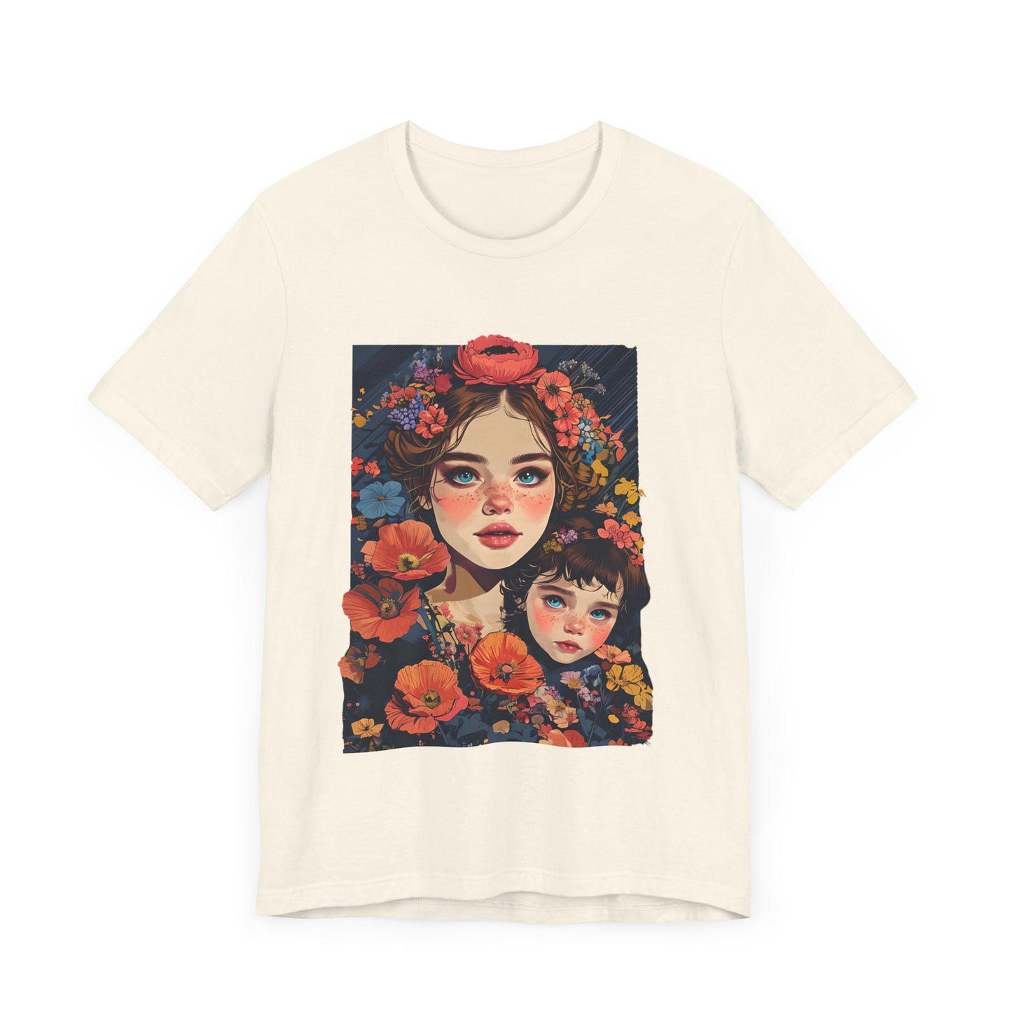 Floral Art Unisex Jersey Tee - Mothers and Daughters Design