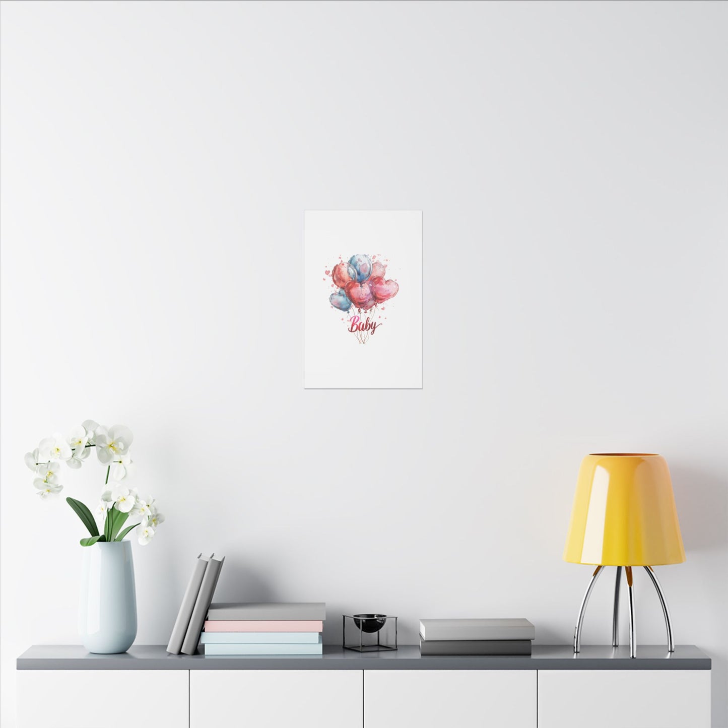 Baby Balloon Canvas Art - Colorful Nursery Decor