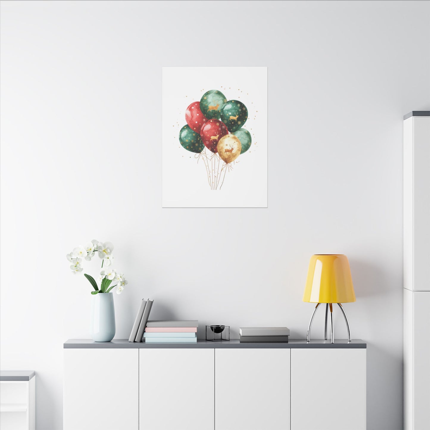 Festive Balloon Canvas Art - Holiday Decor