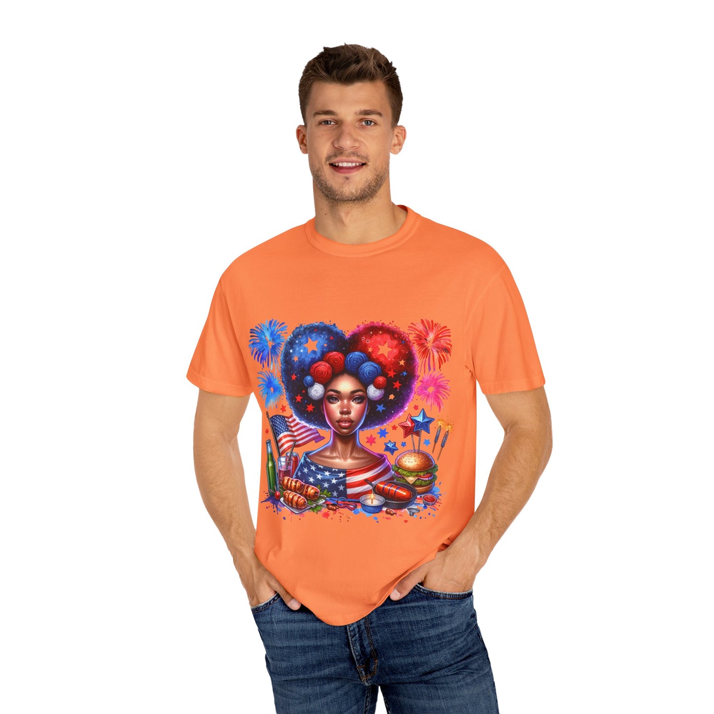 Patriotic Celebration T-Shirt | Unisex Garment-Dyed Tee for Independence Day