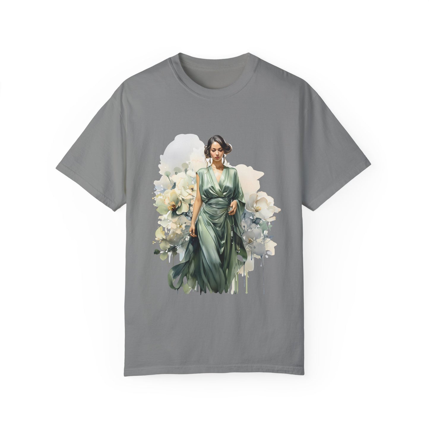 Floral Elegance Unisex Garment-Dyed T-Shirt - Stylish Spring Fashion