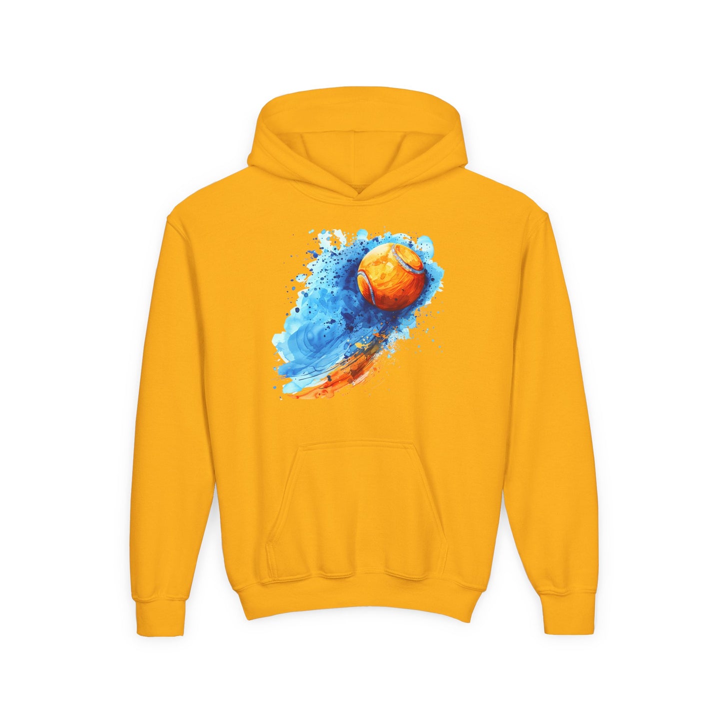 Youth Tennis Splash Hoodie - Colorful Sports Sweatshirt for Young Athletes