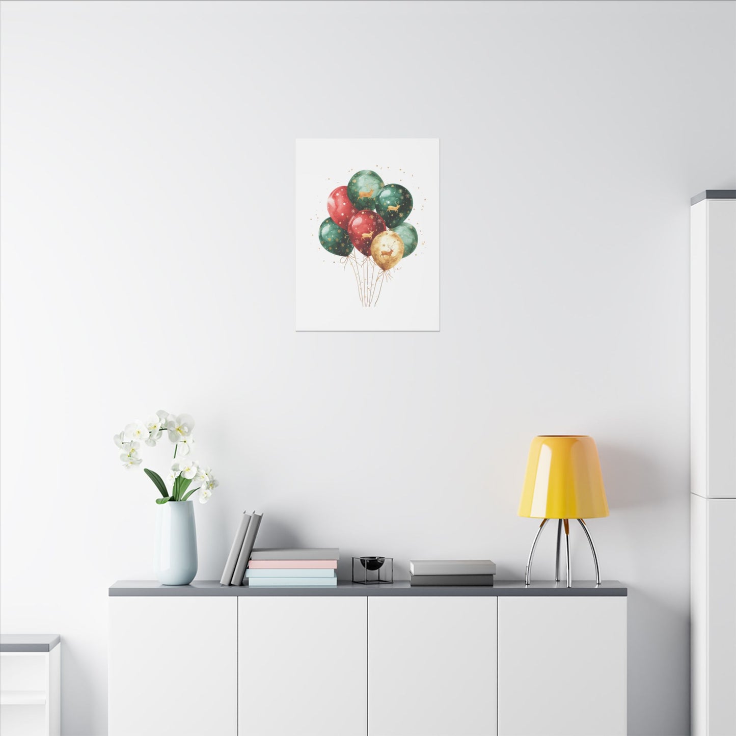 Festive Balloon Canvas Art - Holiday Decor