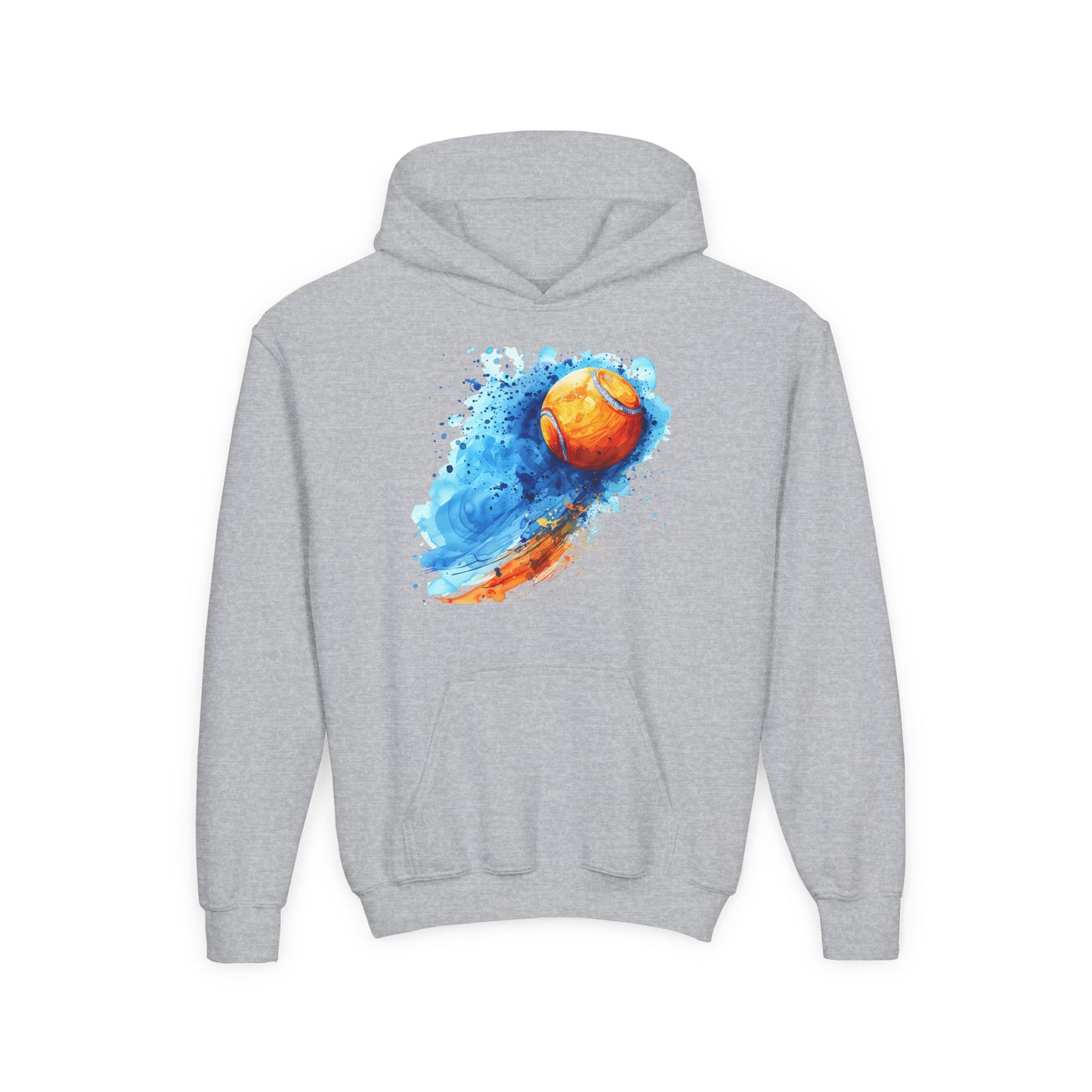 Youth Tennis Splash Hoodie - Colorful Sports Sweatshirt for Young Athletes
