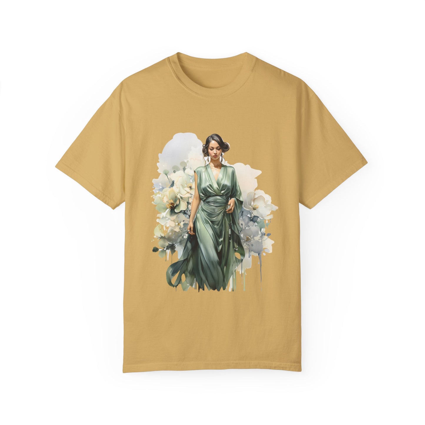 Floral Elegance Unisex Garment-Dyed T-Shirt - Stylish Spring Fashion