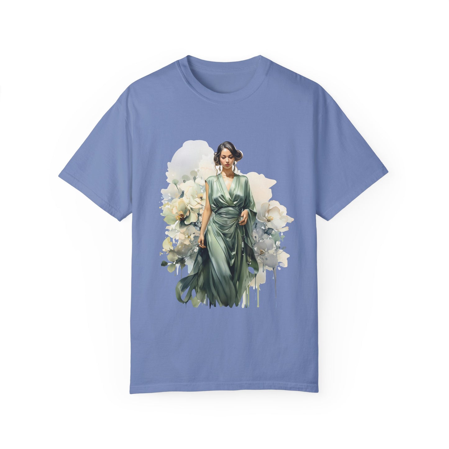 Floral Elegance Unisex Garment-Dyed T-Shirt - Stylish Spring Fashion