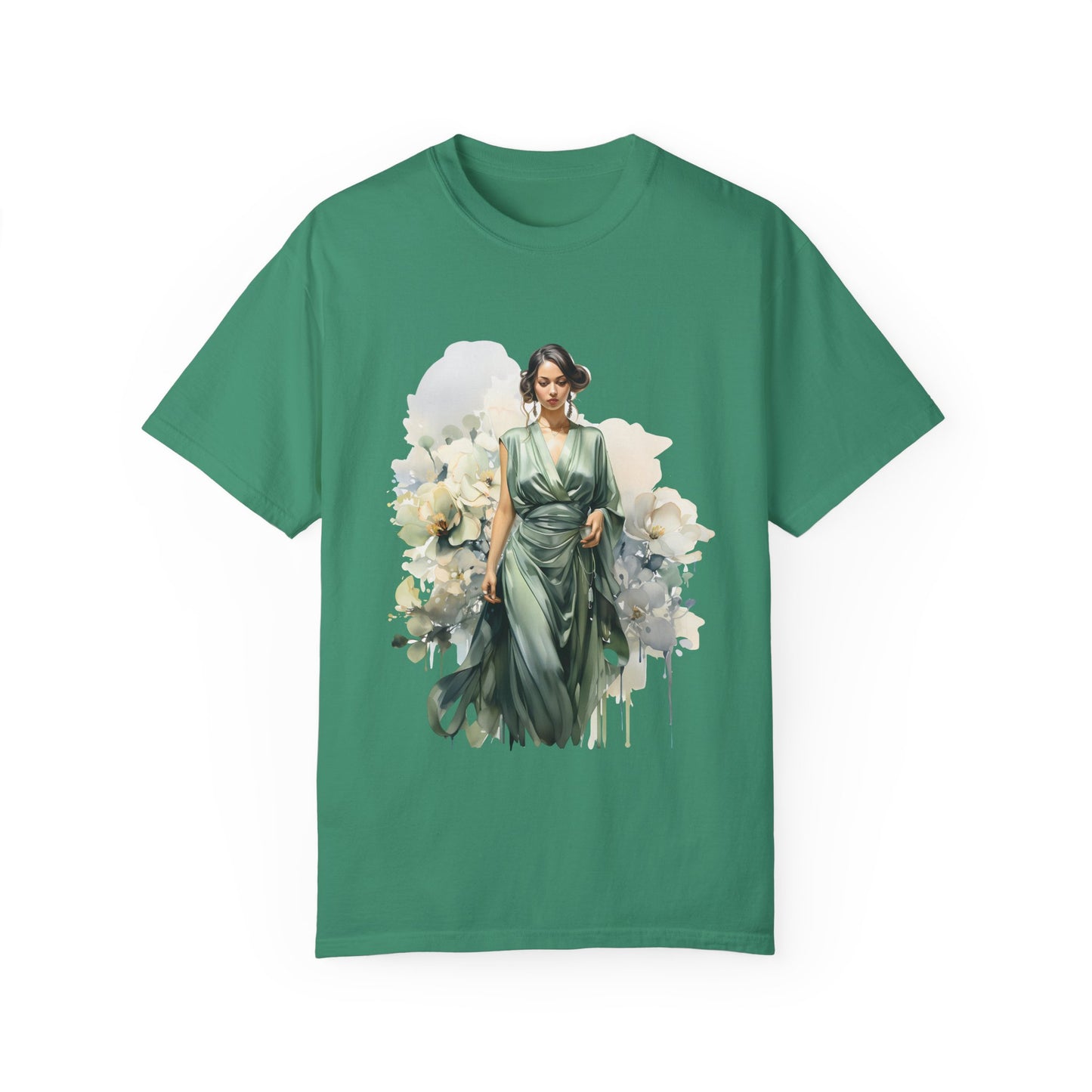 Floral Elegance Unisex Garment-Dyed T-Shirt - Stylish Spring Fashion
