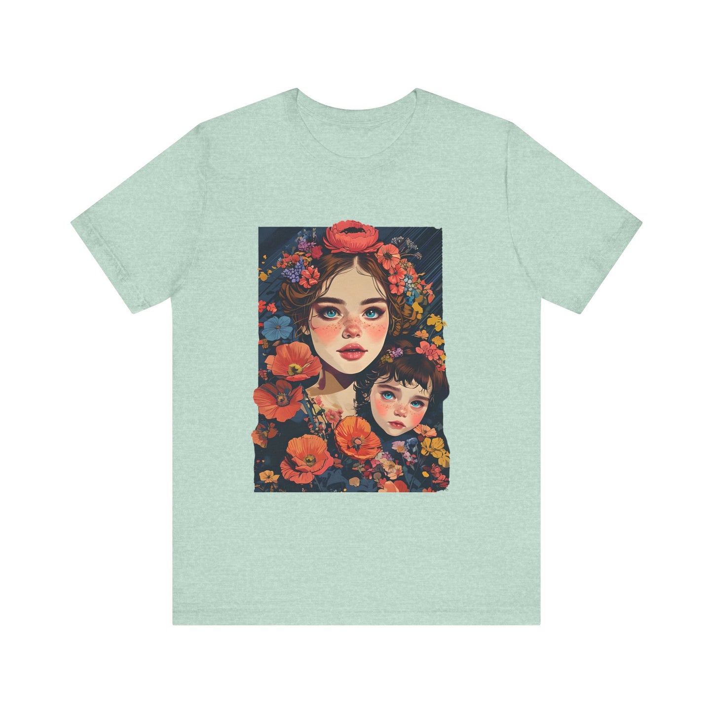 Floral Art Unisex Jersey Tee - Mothers and Daughters Design