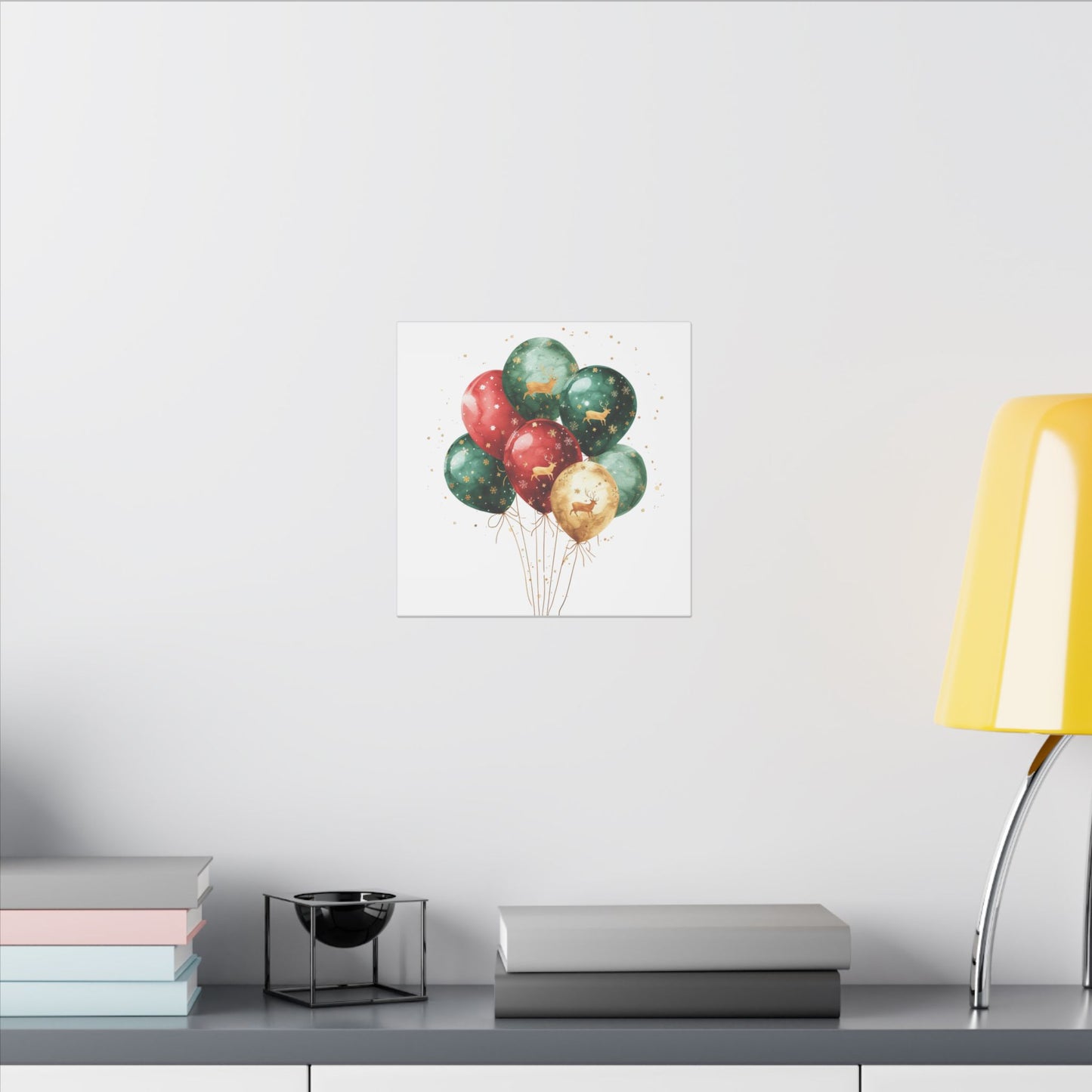 Festive Balloon Canvas Art - Holiday Decor
