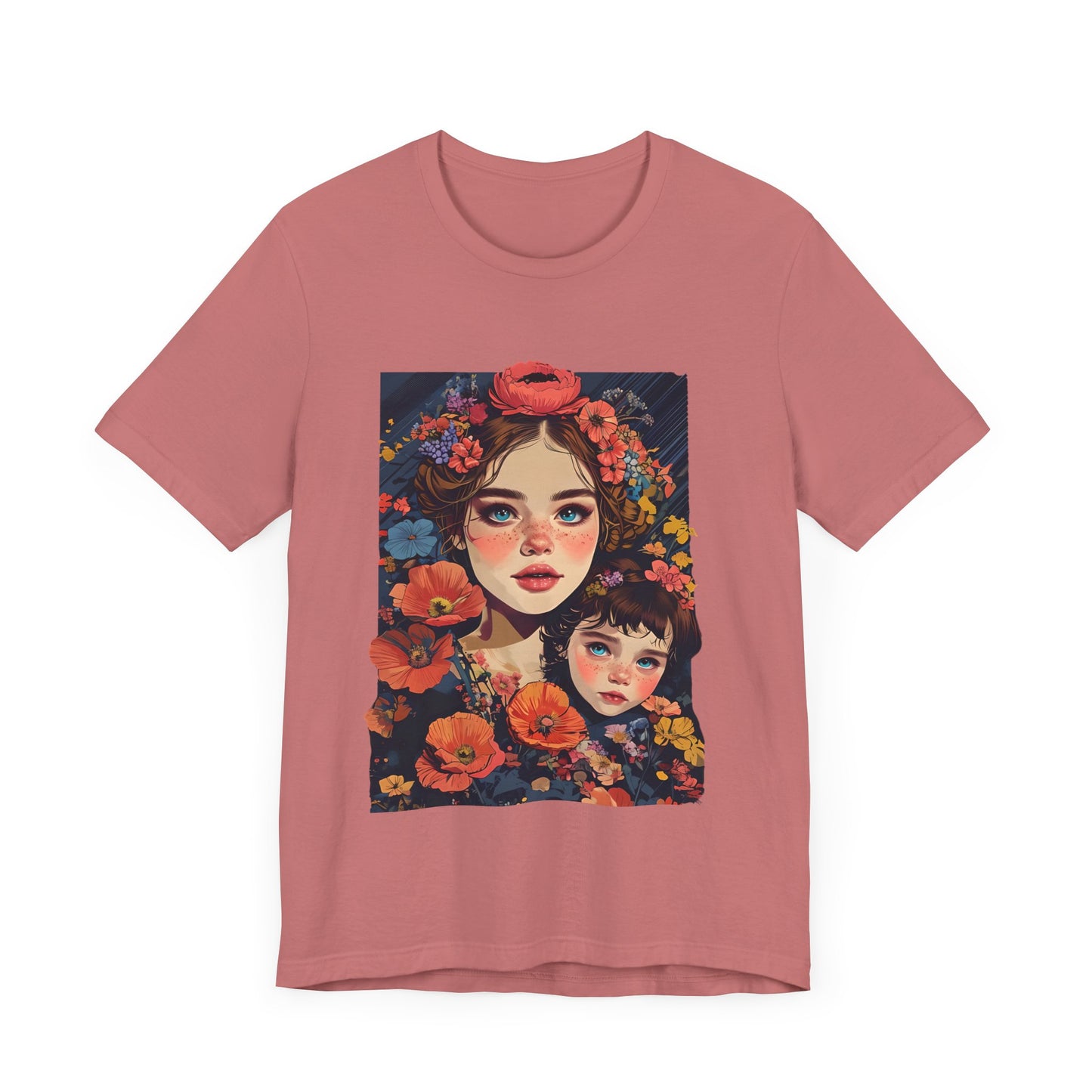Floral Art Unisex Jersey Tee - Mothers and Daughters Design