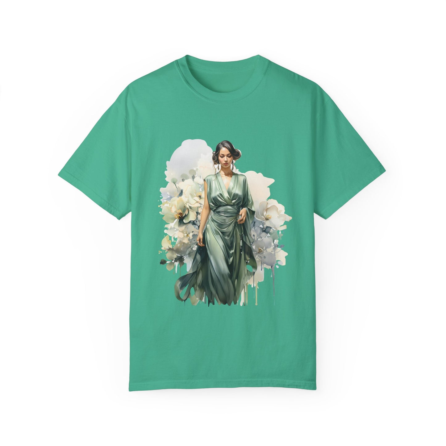Floral Elegance Unisex Garment-Dyed T-Shirt - Stylish Spring Fashion