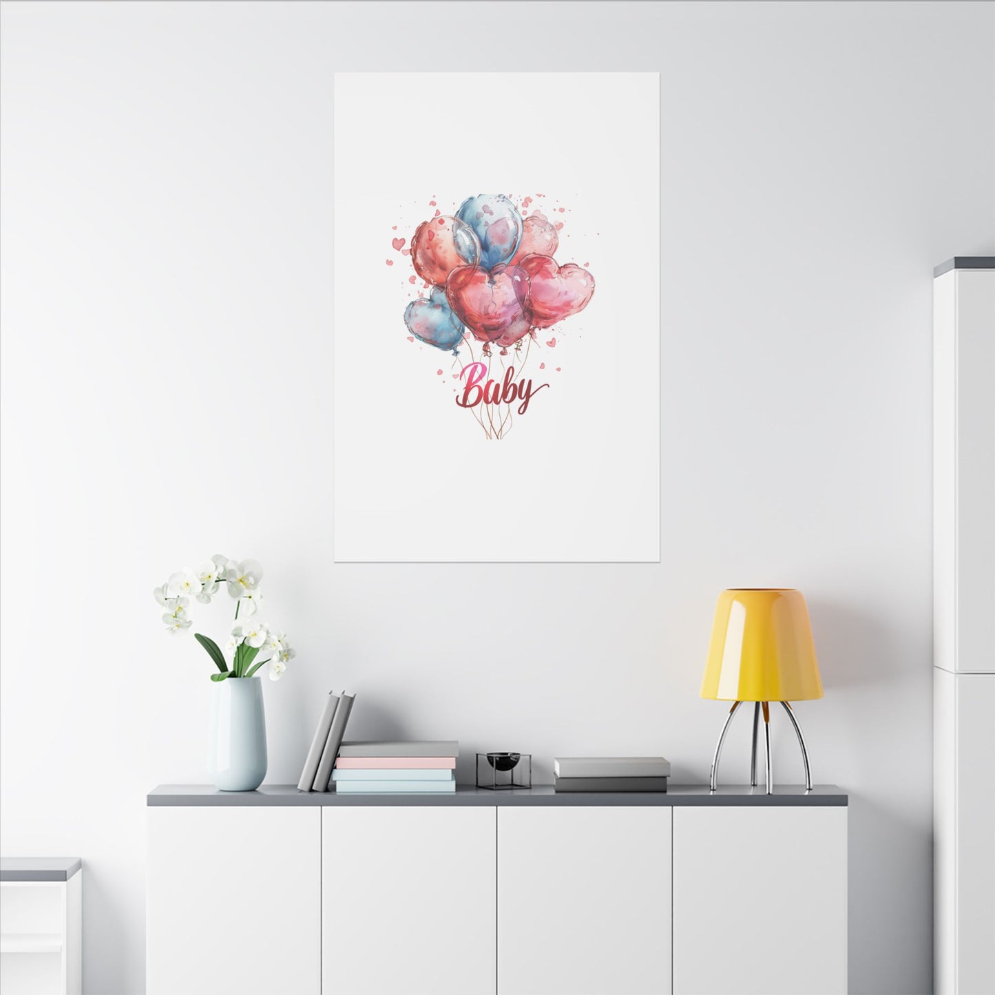 Baby Balloon Canvas Art - Colorful Nursery Decor