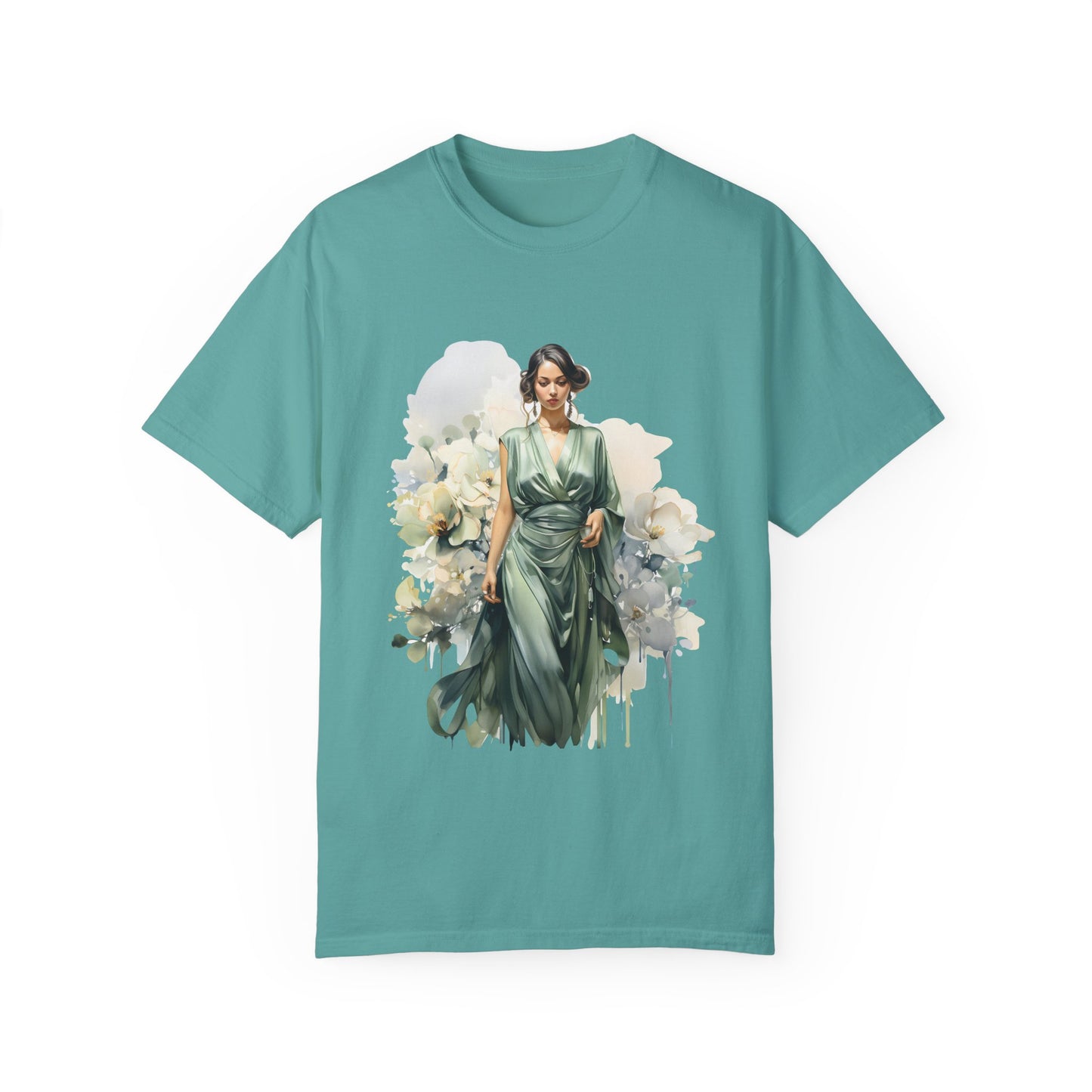 Floral Elegance Unisex Garment-Dyed T-Shirt - Stylish Spring Fashion